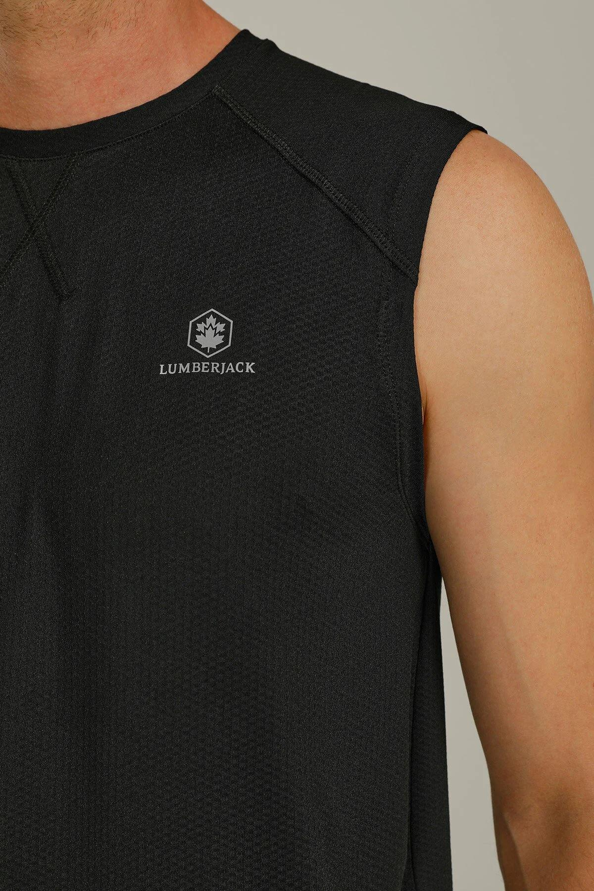 Lumberjack 2M Ct378 Army Tank Top 2Fx Erkek Siyah Kolsuz Tshirt