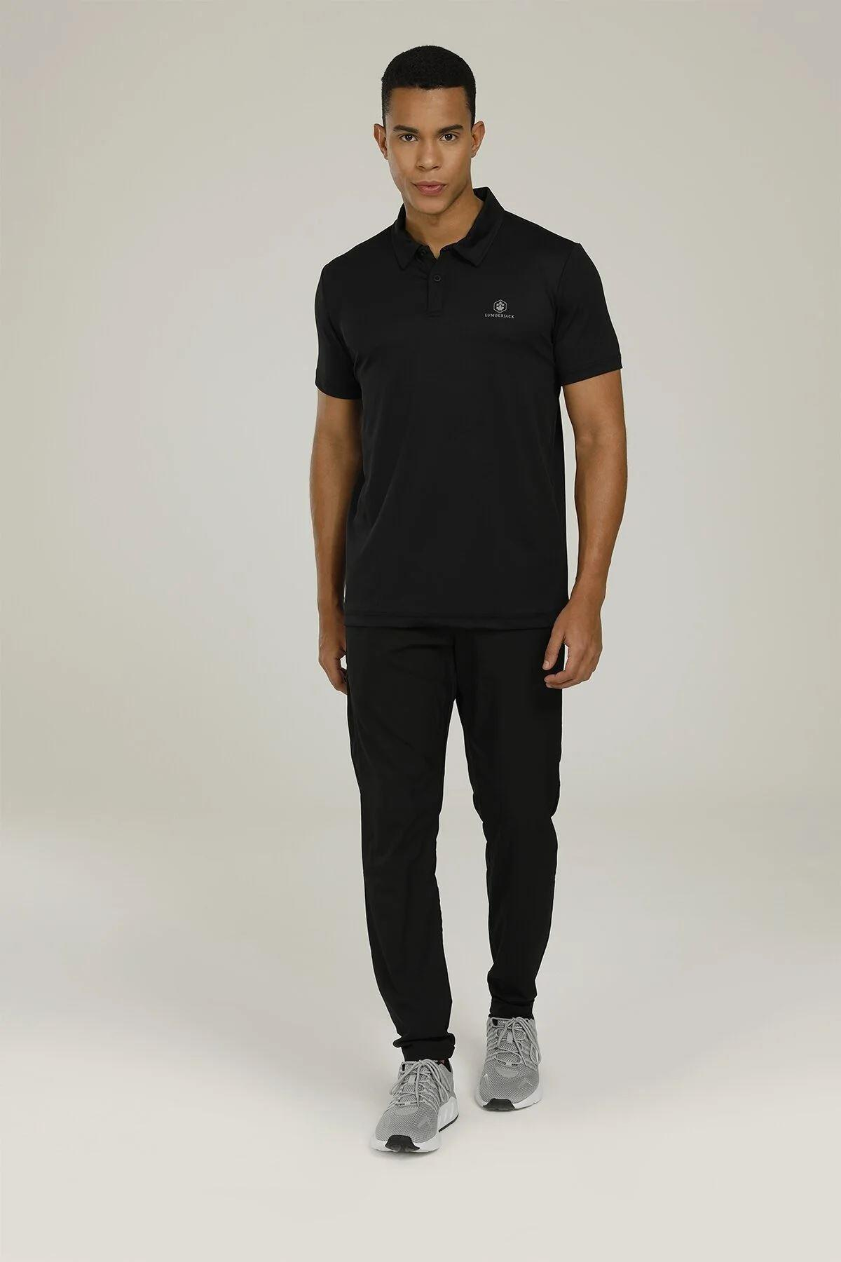 Lumberjack 2M Ct625 Arthur Polo T-Shirt 2Fx Erkek Siyah Polo Yaka Tshirt