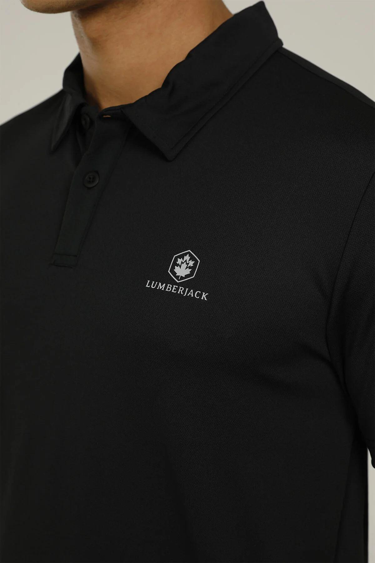 Lumberjack 2M Ct625 Arthur Polo T-Shirt 2Fx Erkek Siyah Polo Yaka Tshirt