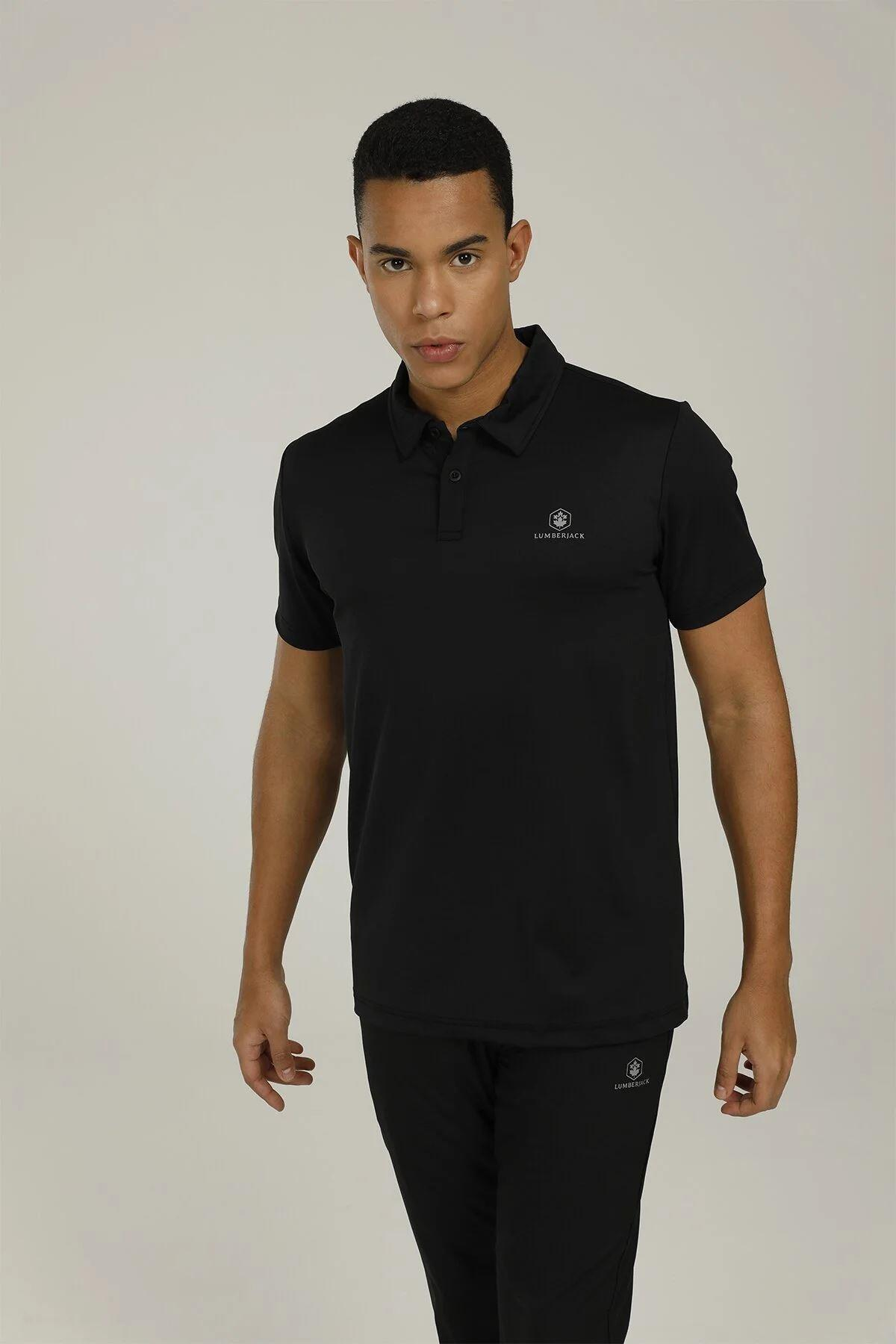 Lumberjack 2M Ct625 Arthur Polo T-Shirt 2Fx Erkek Siyah Polo Yaka Tshirt