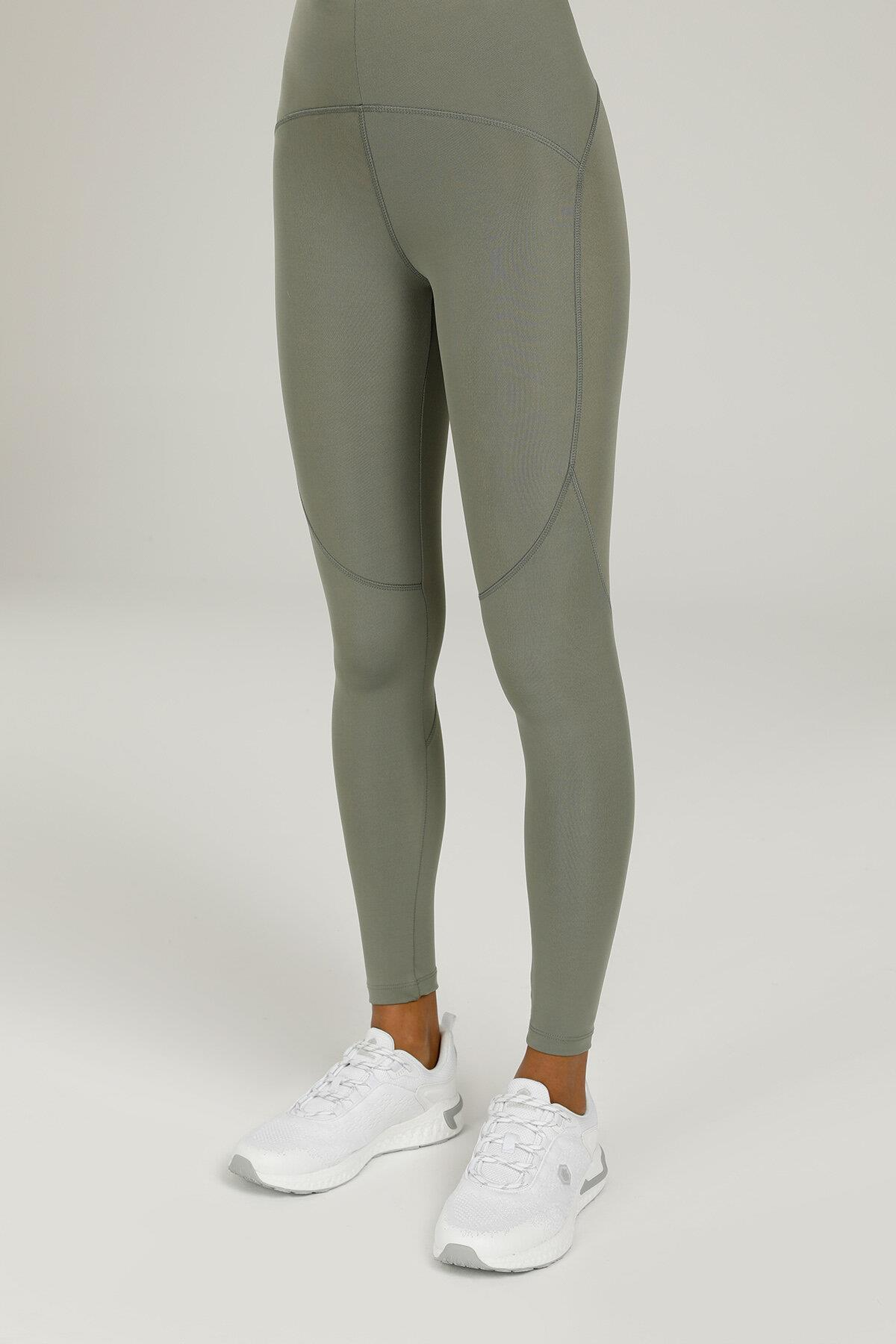 Lumberjack 2M Ct688 Carla Flatlock Leggings 2Fx Kadın Haki Tayt