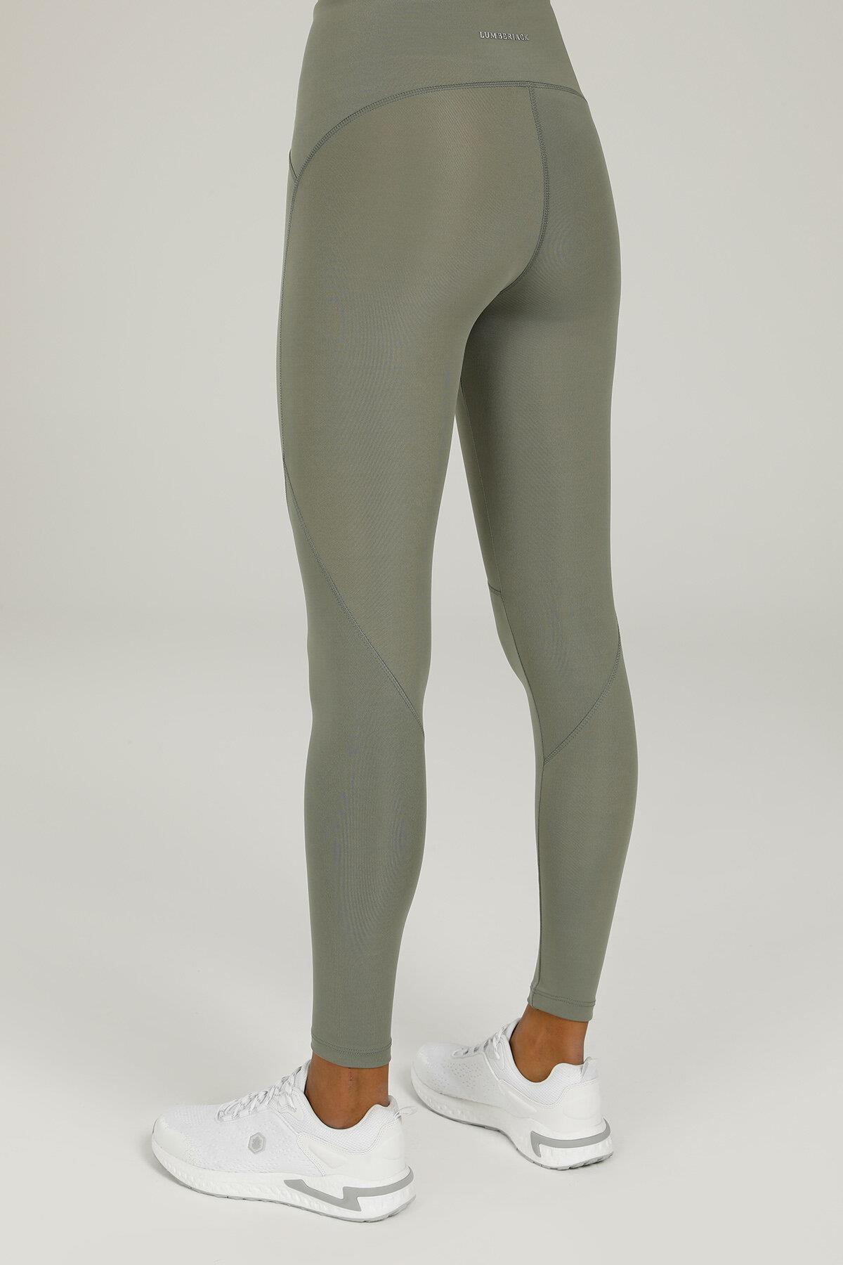 Lumberjack 2M Ct688 Carla Flatlock Leggings 2Fx Kadın Haki Tayt