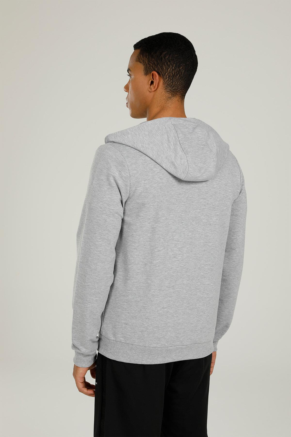 Lumberjack 2M Sn72 Basic Full Zip Hoodie 2Fx Erkek Beyaz Tam Fermuarlı Sweat