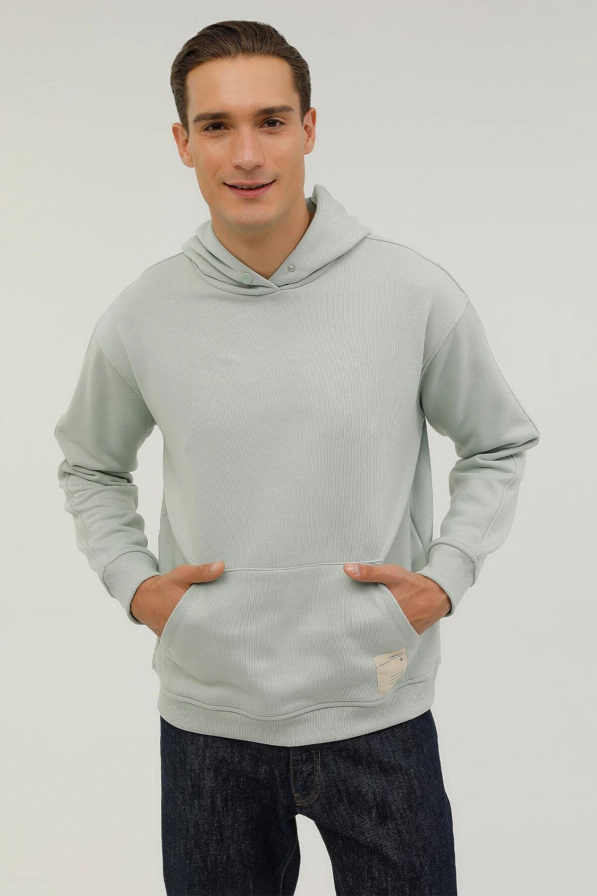 Lumberjack 2W M-Cg516 Smooth Hoodie 2Pr Erkek Yesil Kapşonlu Sweat