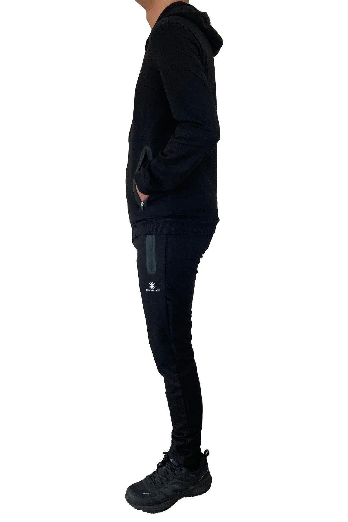 Lumberjack 2W M-Smr Basic Track Suit 2Pr Erkek Siyah Eşofman Takım