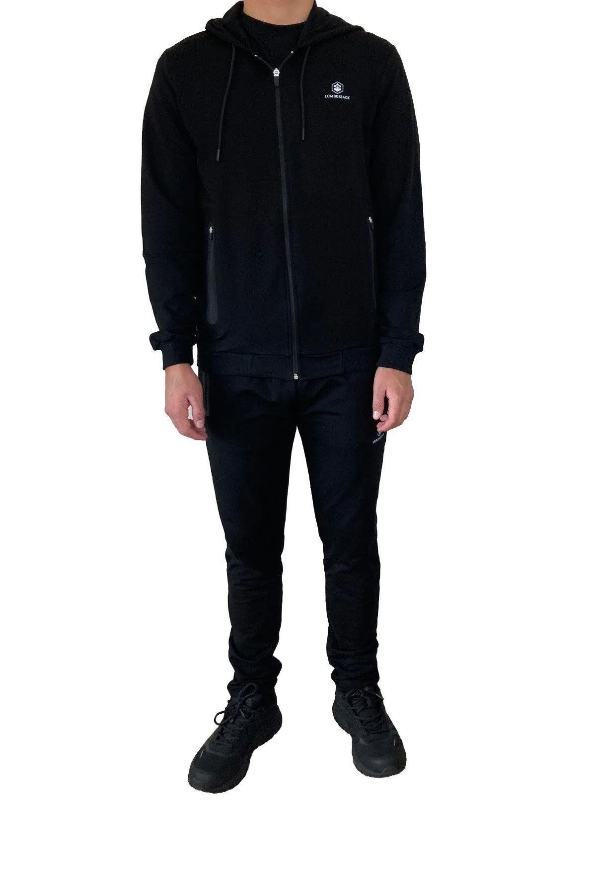 Lumberjack 2W M-Smr Basic Track Suit 2Pr Erkek Siyah Eşofman Takım