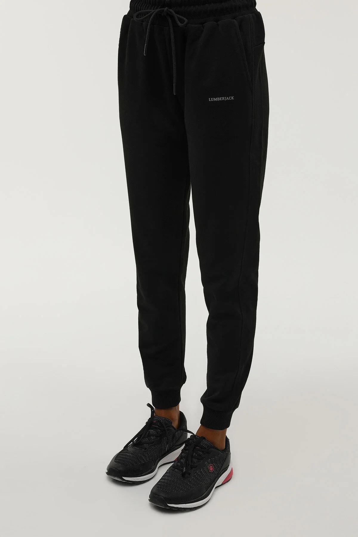 Lumberjack 2W W-Ct133 Basic Jogger 2Pr Kadın Siyah Eşofman Alt