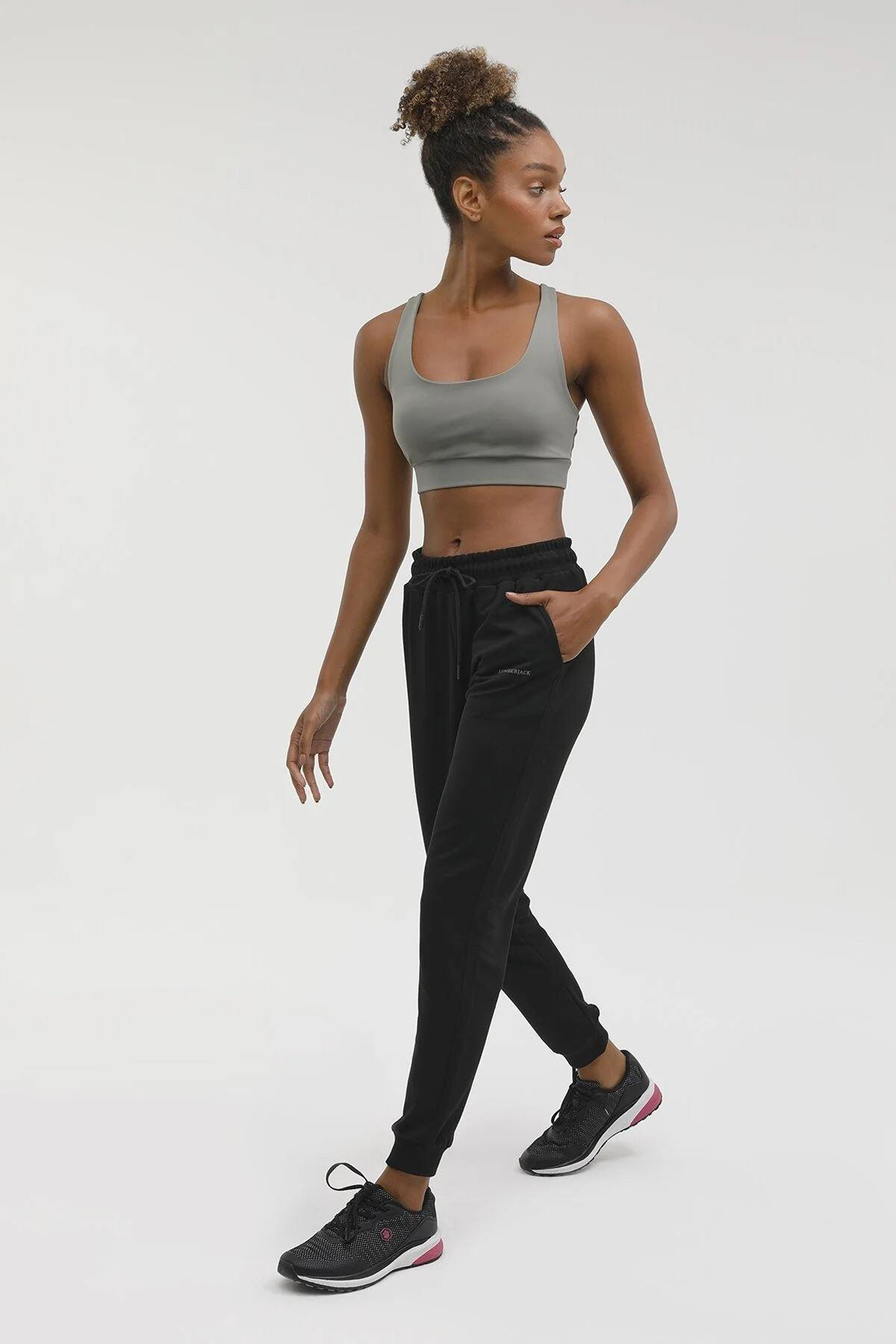 Lumberjack 2W W-Ct133 Basic Jogger 2Pr Kadın Siyah Eşofman Alt
