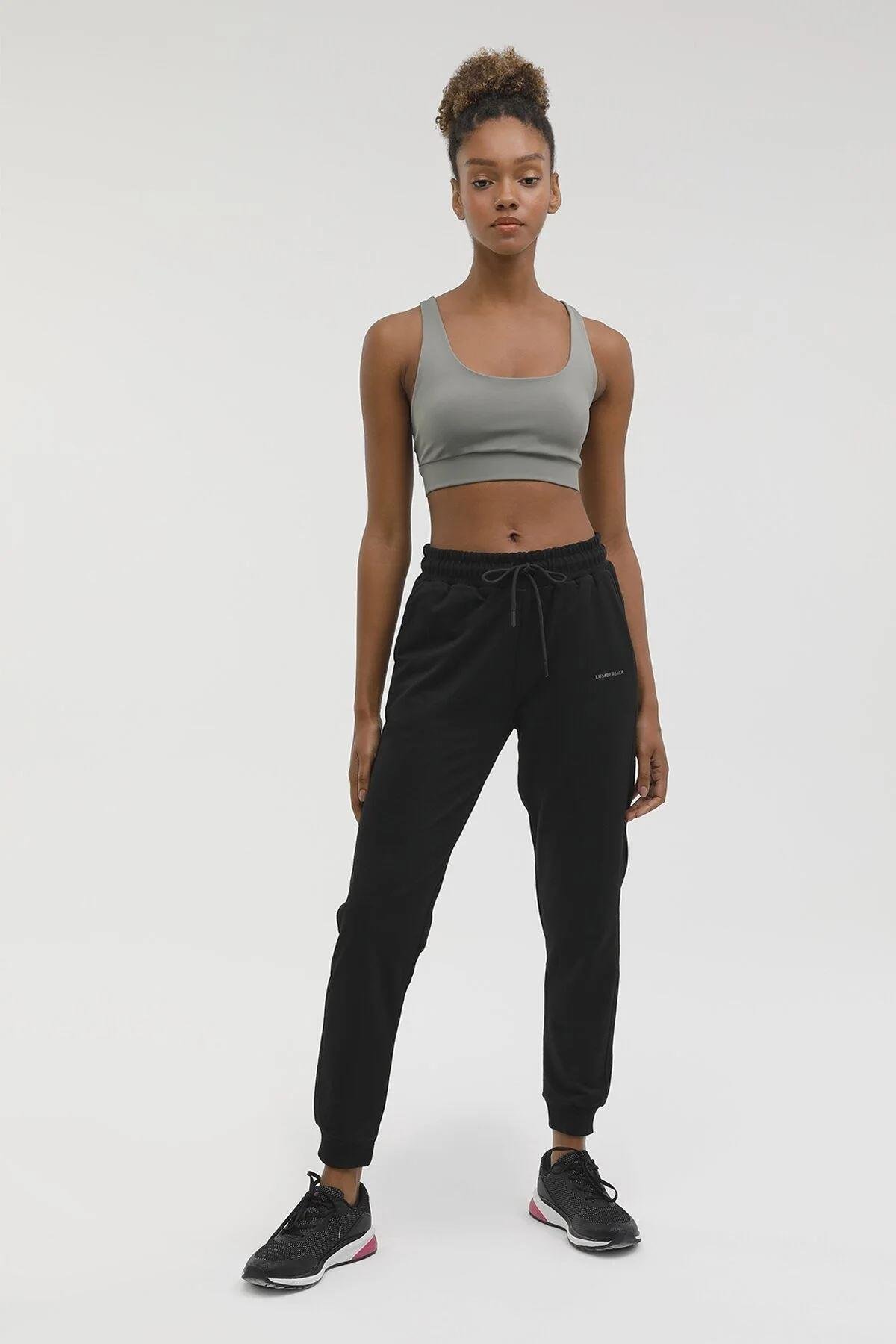 Lumberjack 2W W-Ct133 Basic Jogger 2Pr Kadın Siyah Eşofman Alt