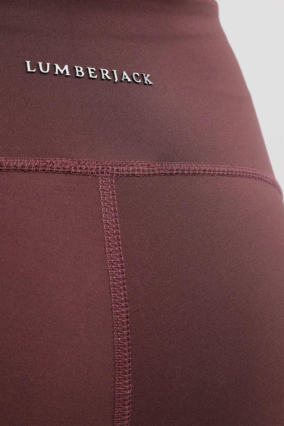 Lumberjack 2W W-Ct688 Carla Flatlock Leggings 2P Kadın Bordo Şort