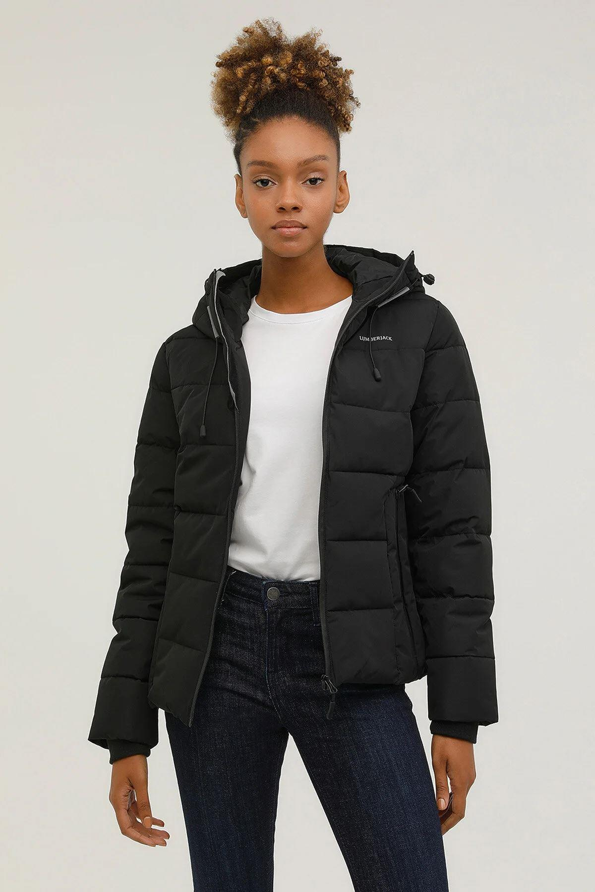 Lumberjack 2W W-Sn31 Apreski Coat 2Pr Kadın Siyah Mont