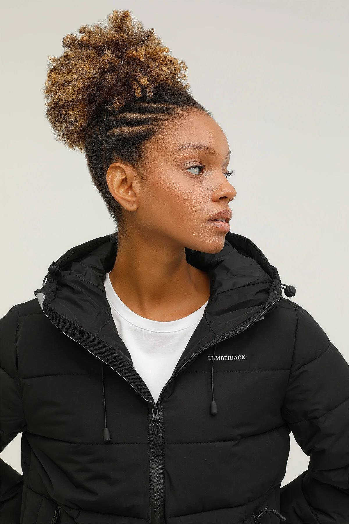 Lumberjack 2W W-Sn31 Apreski Coat 2Pr Kadın Siyah Mont