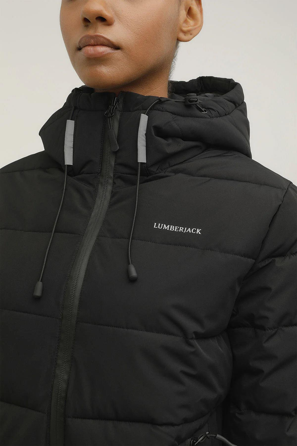 Lumberjack 2W W-Sn31 Apreski Coat 2Pr Kadın Siyah Mont
