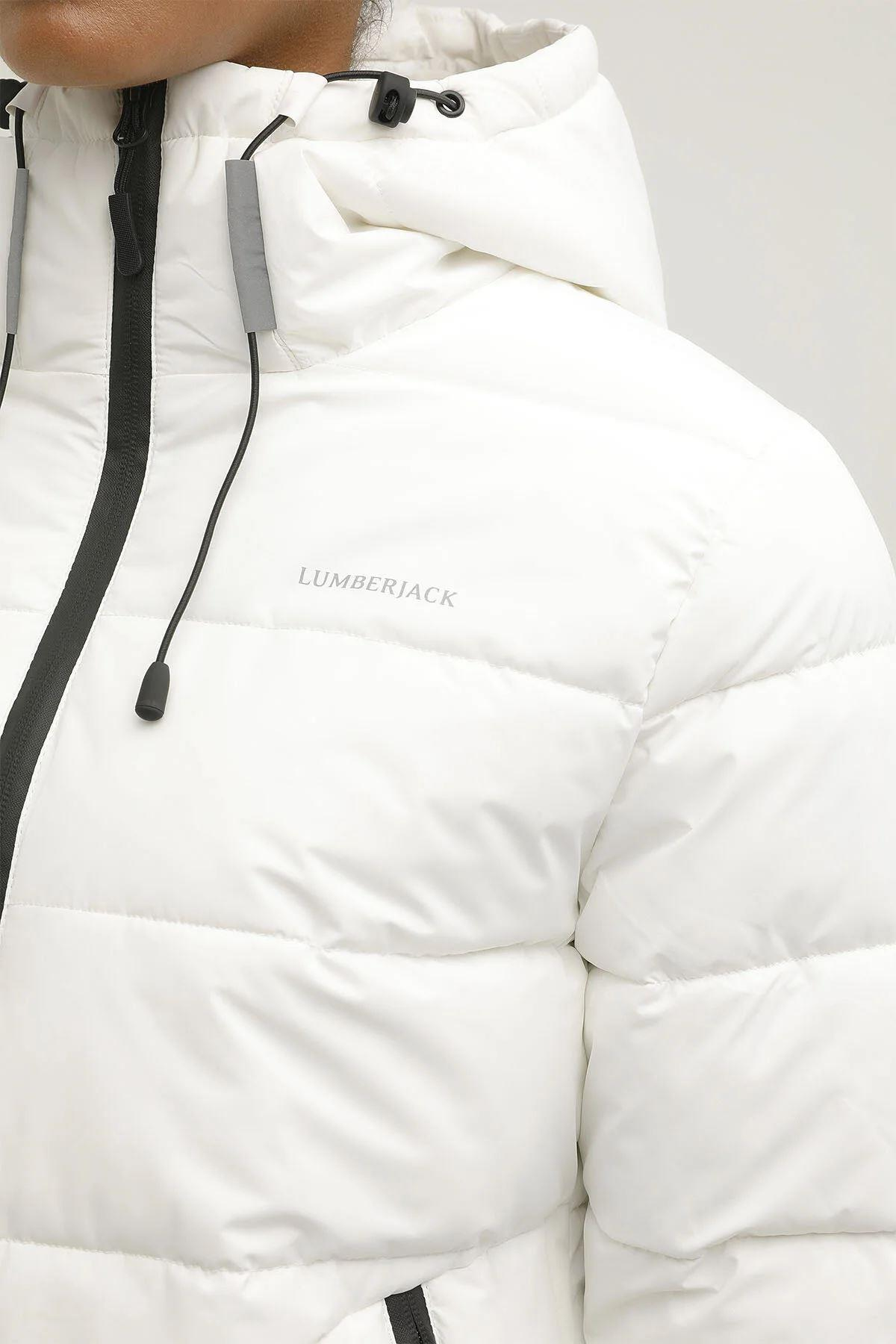 Lumberjack 2W W-Sn31 Apreski Coat 2Pr Kadın Beyaz Mont