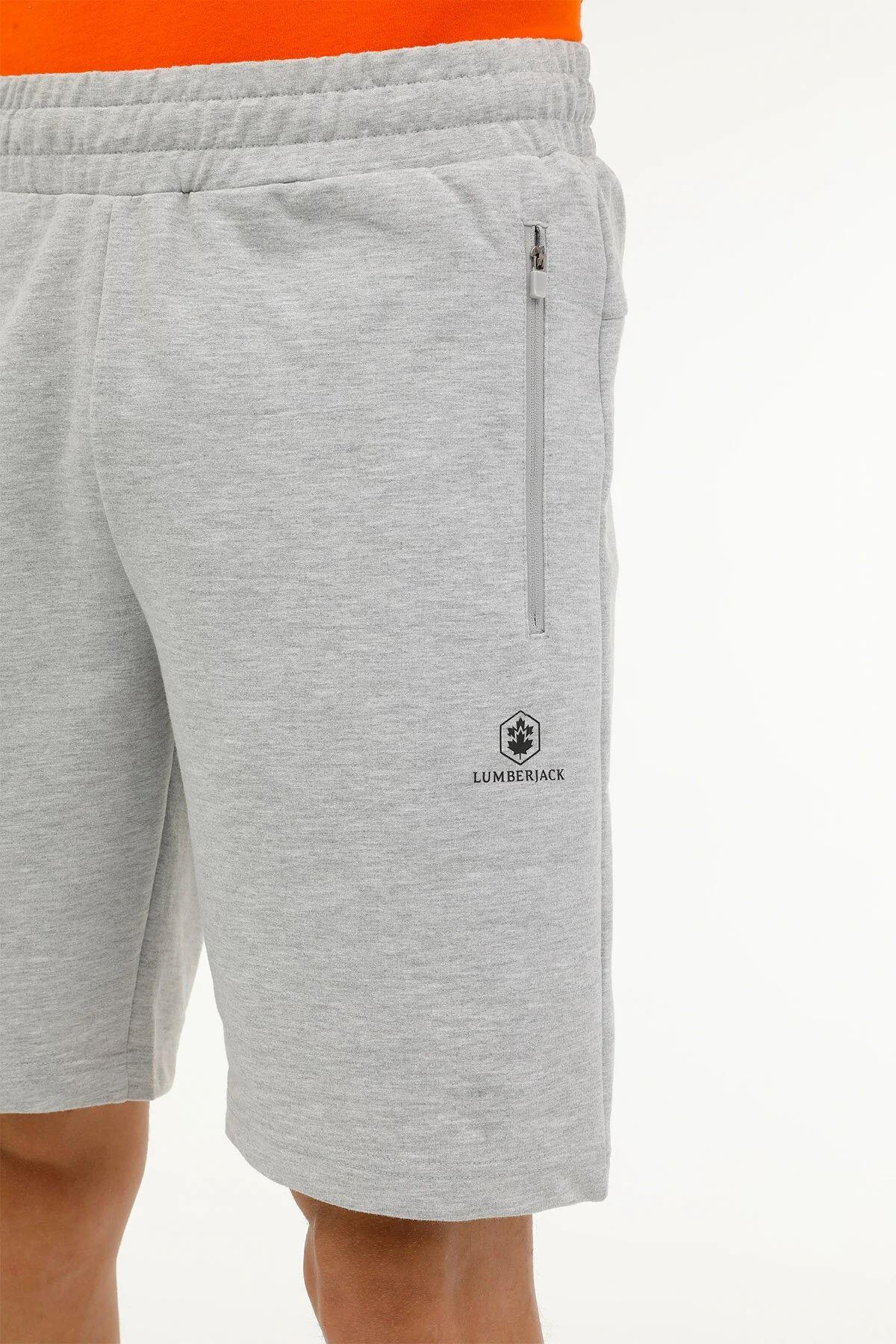 Lumberjack 3M M-Ct103 Basic Short 3Fx Erkek Gri Melanj Şort
