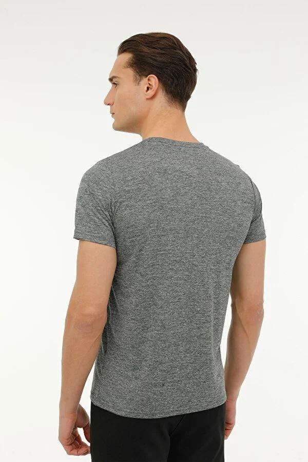 Lumberjack 3M M-Ct1328 Bs-C Ps T-Sh 3Fx Erkek Haki Bisiklet Yaka Tshirt