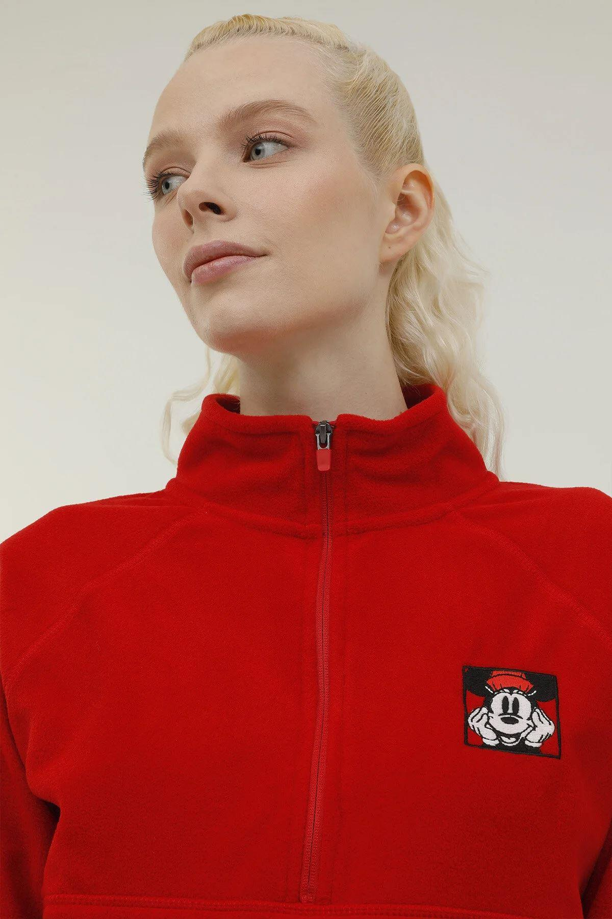 Lumberjack W-Sd750 Lucky Half Zip Polar 2Pr Kadın Kirmizi Polar