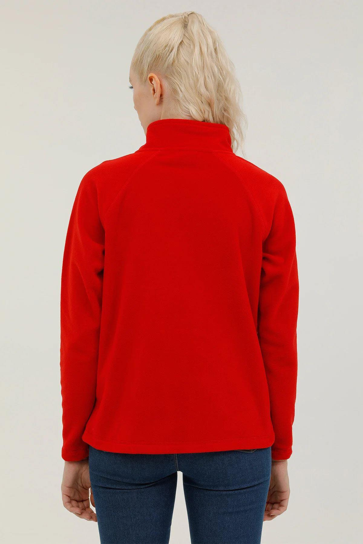Lumberjack W-Sd750 Lucky Half Zip Polar 2Pr Kadın Kirmizi Polar