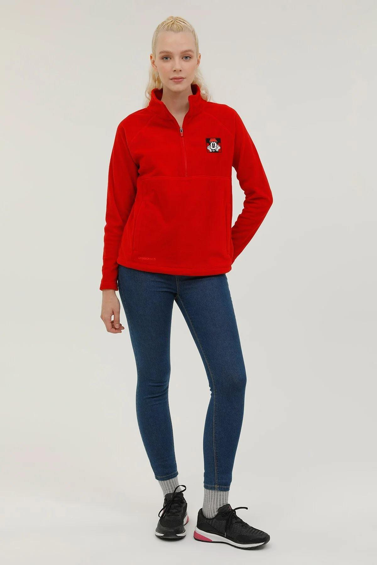 Lumberjack W-Sd750 Lucky Half Zip Polar 2Pr Kadın Kirmizi Polar