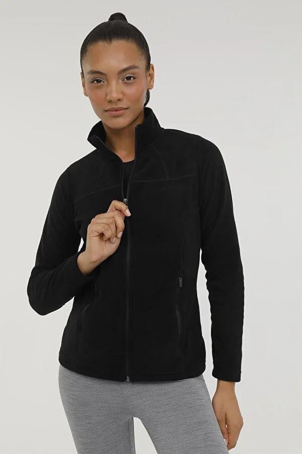 Lumberjack W-Sn158 Basic Polar Pocket Cardi 2P Kadın Siyah Polar