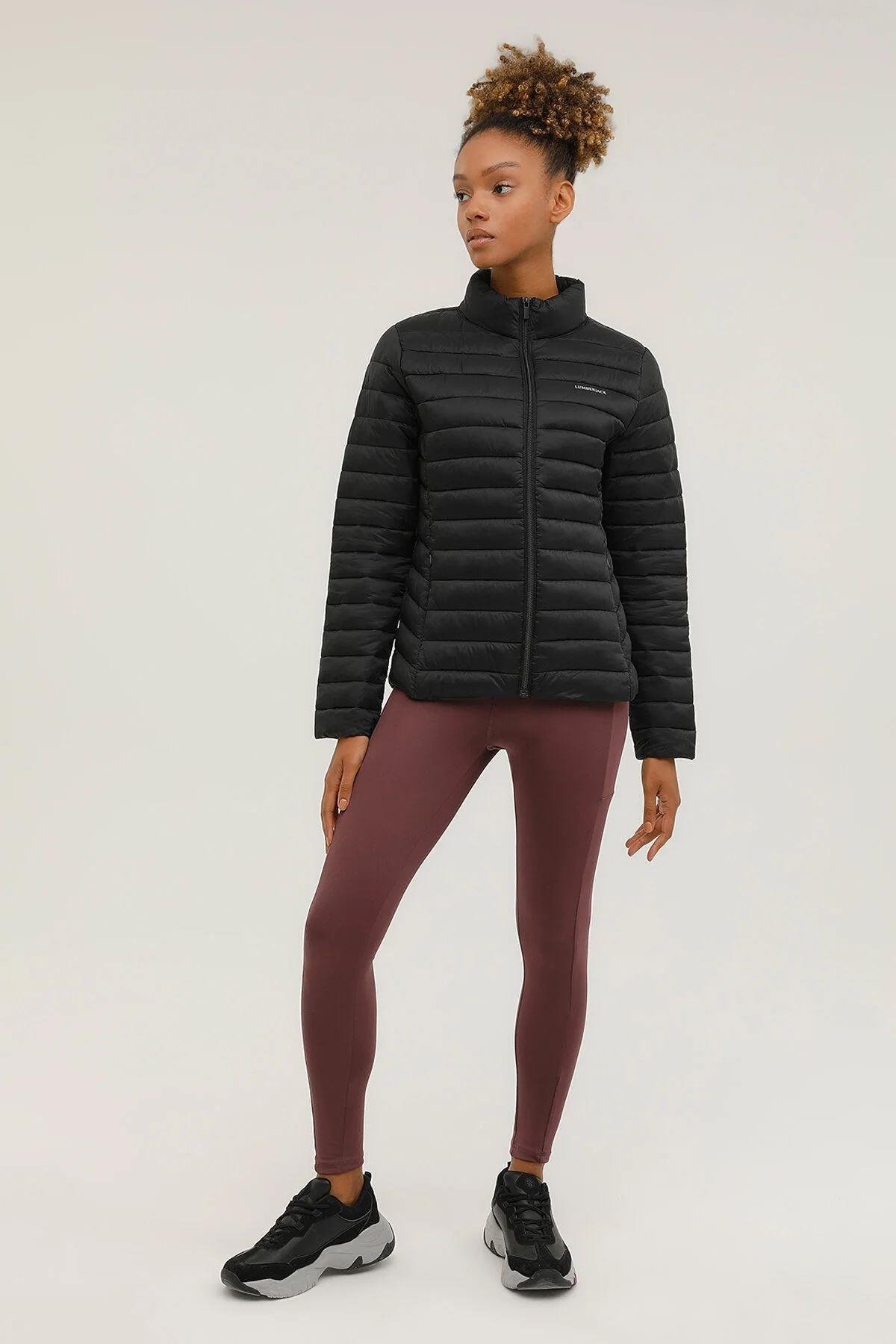 Lumberjack W-Sn28 Basic Padded Coat 2Pr Kadın Siyah Mont