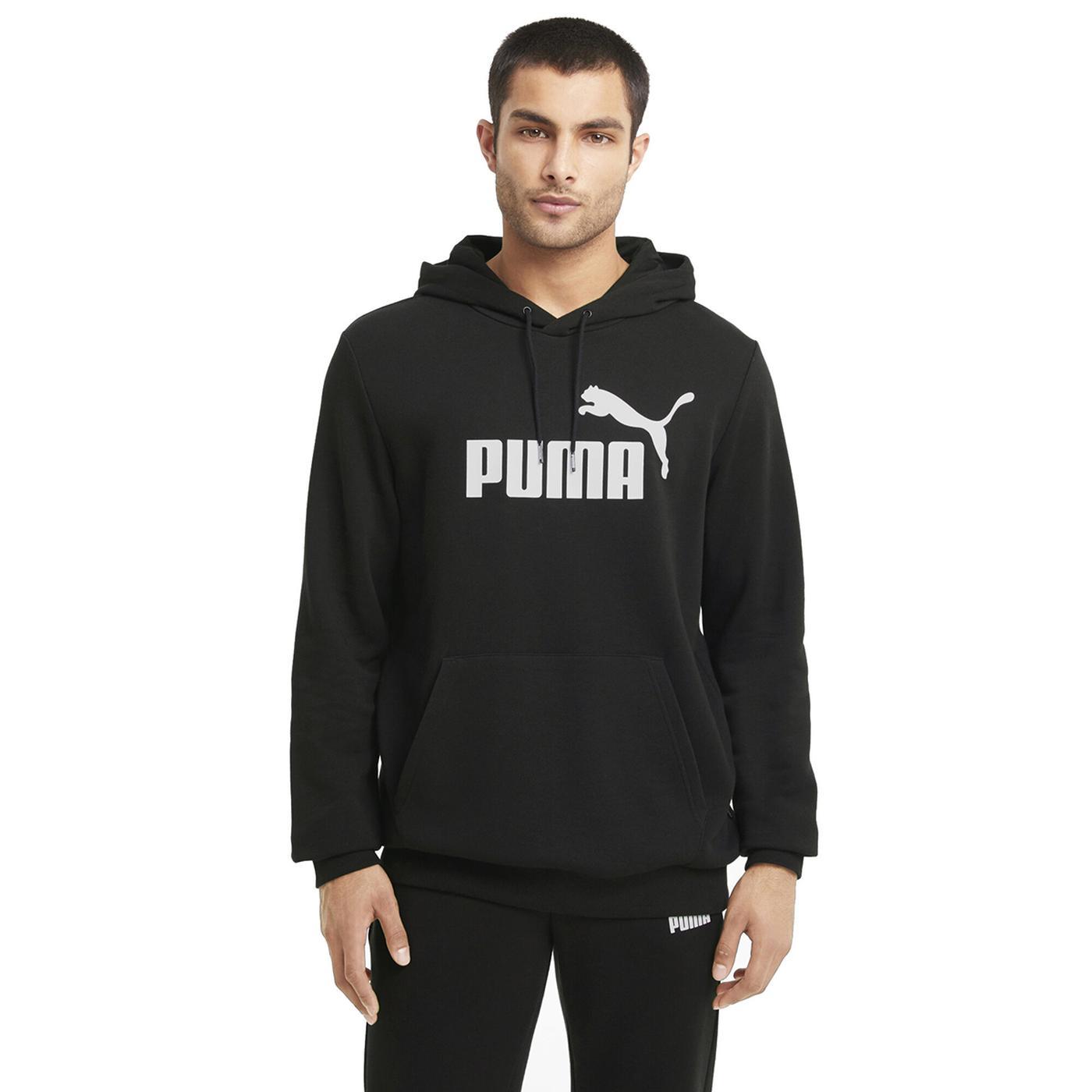 Puma Ess Big Logo Hoodie Erkek Siyah Kapşonlu Sweat