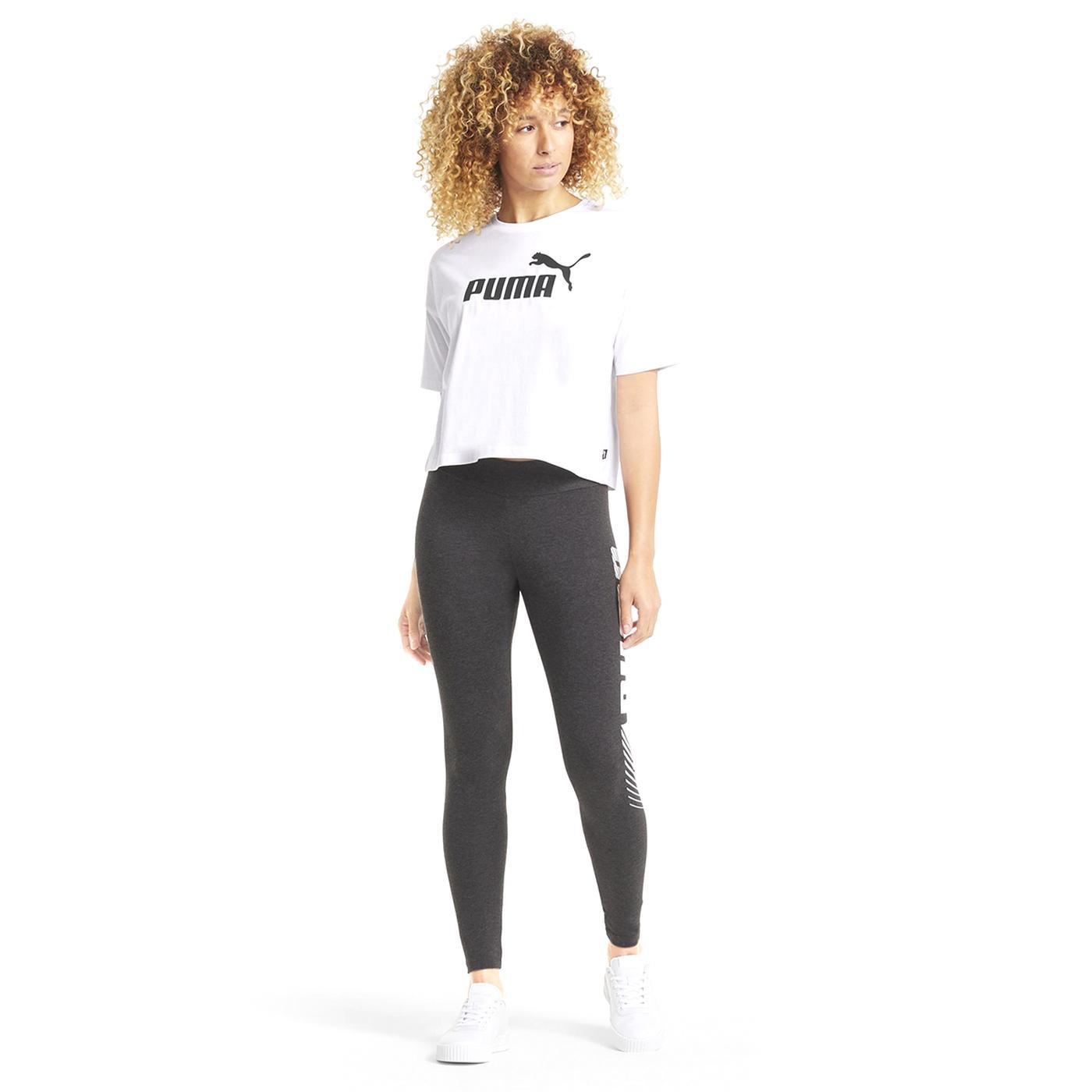 Puma Ess Cropped Logo Tee Kadın Beyaz Crop Tshirt