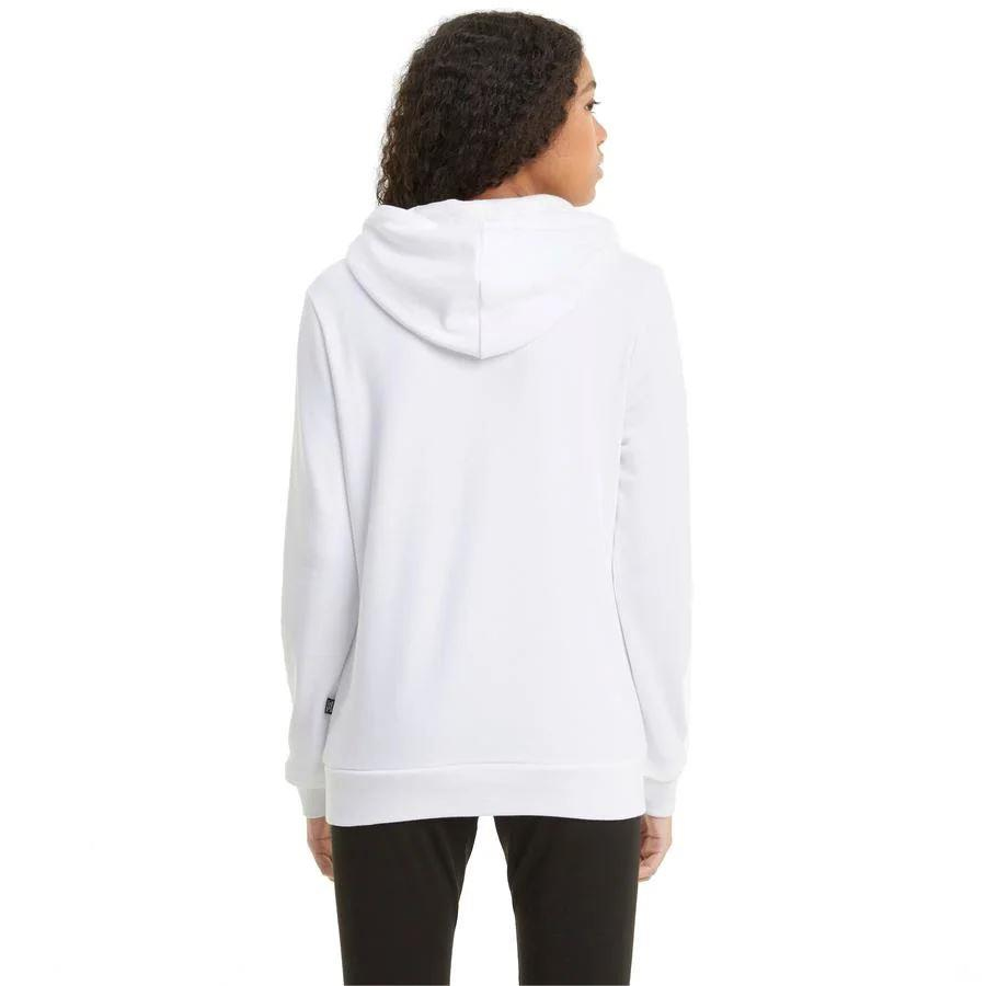 Puma Ess Logo Hoodie Kadın Beyaz Kapşonlu Sweat