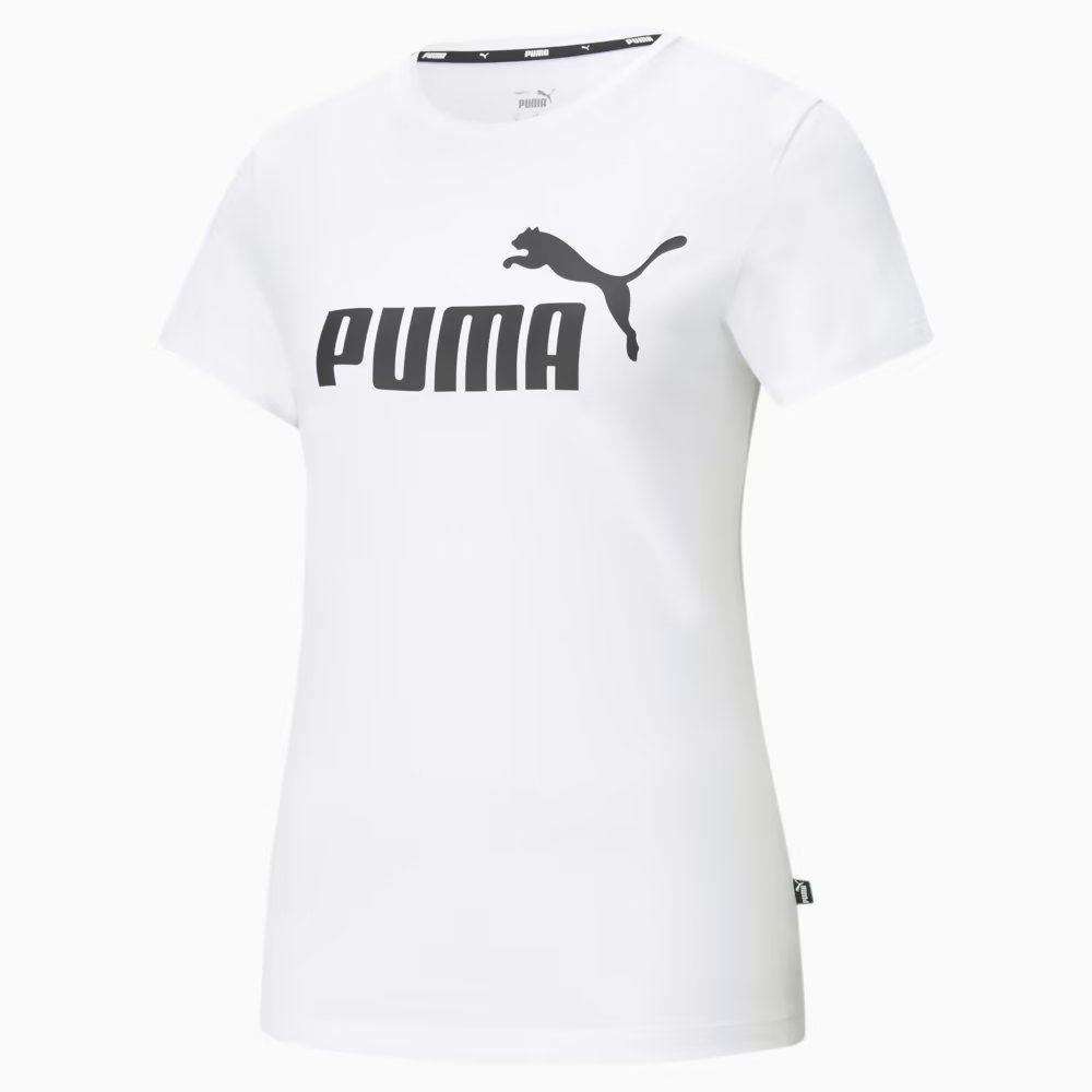 Puma Ess Logo Tee Kadın Siyah Bisiklet Yaka Tshirt