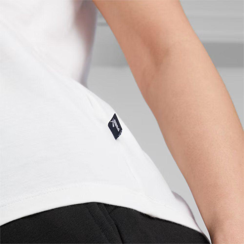 Puma Ess Logo Tee Kadın Siyah Bisiklet Yaka Tshirt