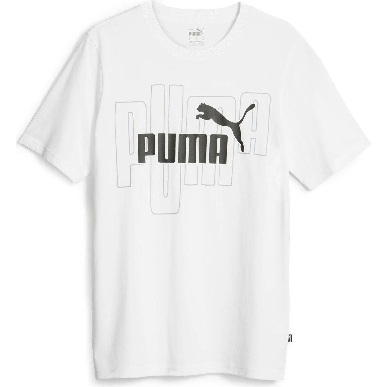 Puma Graphics No. 1 Logo Tee Erkek Beyaz Bisiklet Yaka Tshirt
