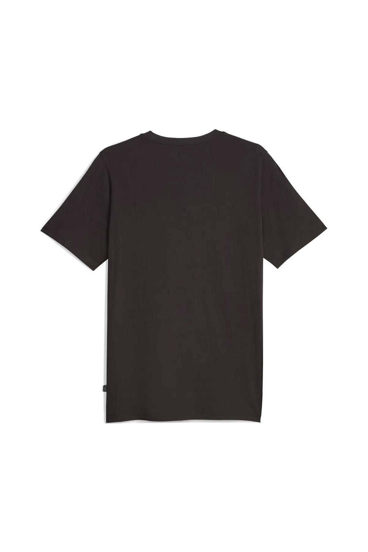 Puma Graphics Wording Tee Erkek Siyah Bisiklet Yaka Tshirt