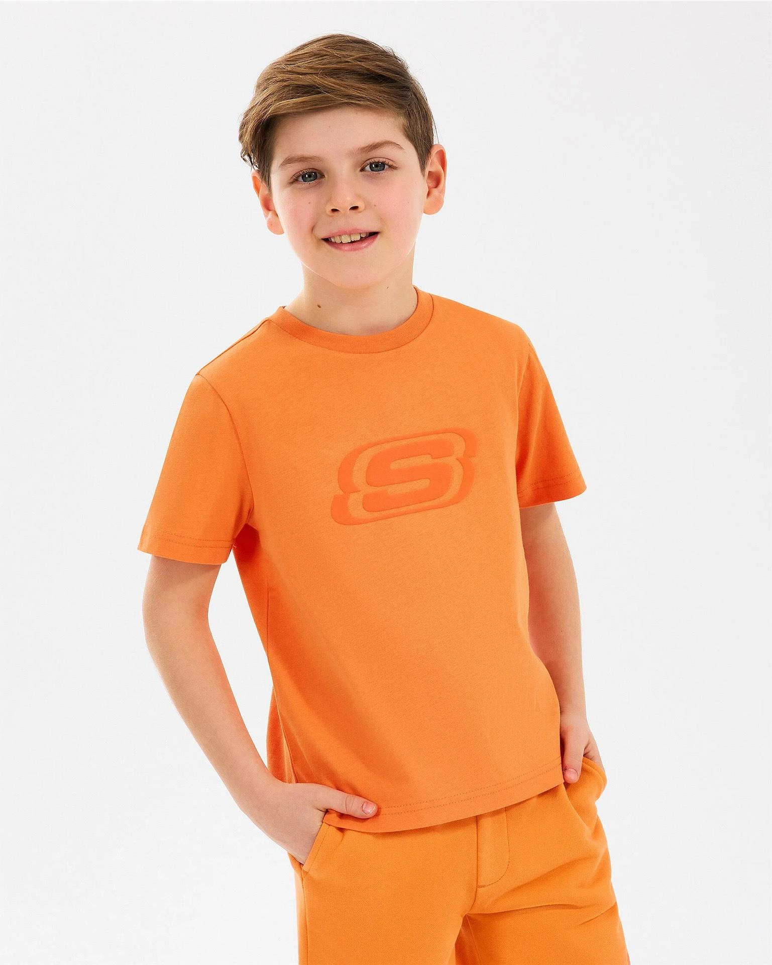 Skechers B Essentials T-Shirt Erkek Çocuk  Bisiklet Yaka Tshirt