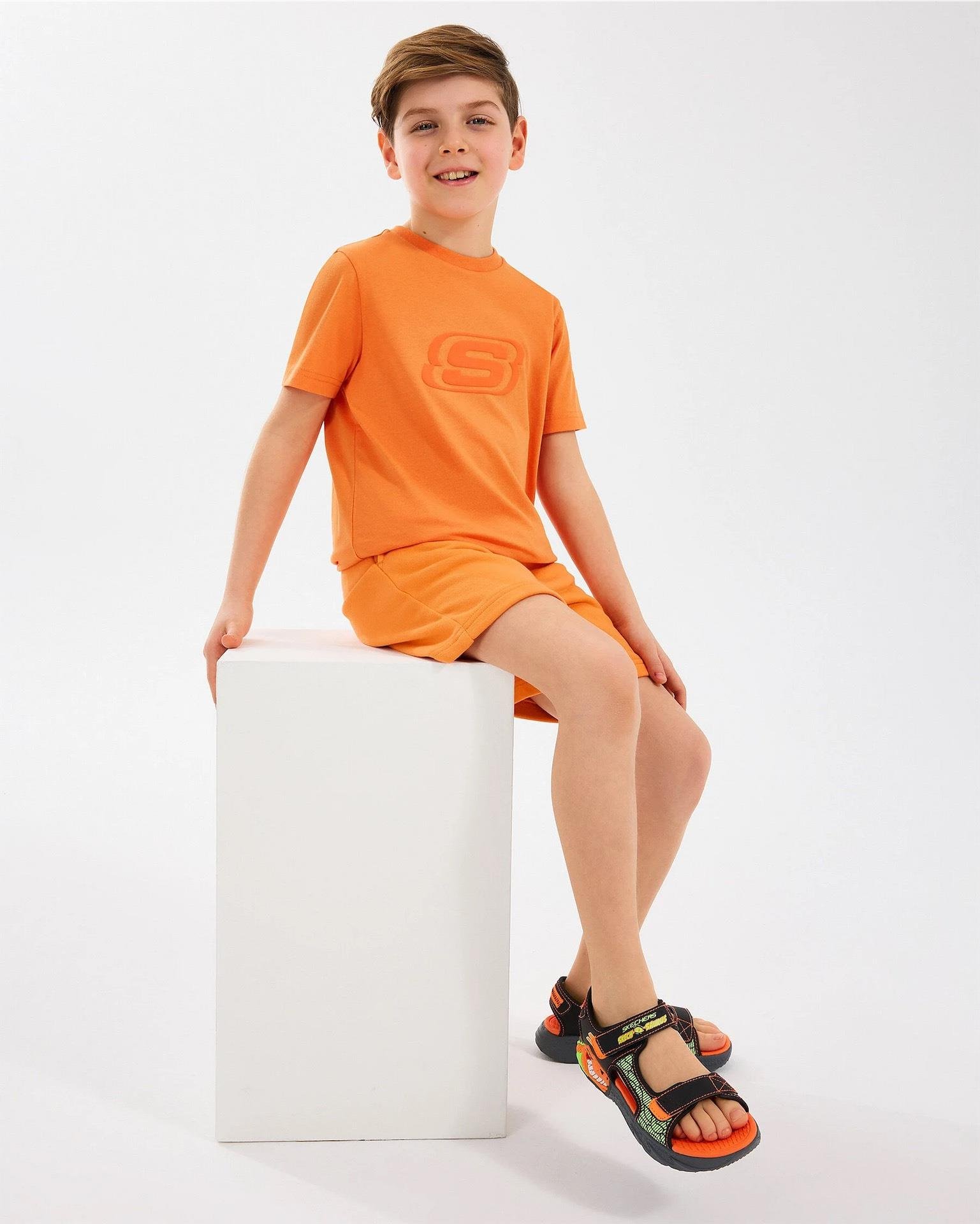 Skechers B Essentials T-Shirt Erkek Çocuk  Bisiklet Yaka Tshirt