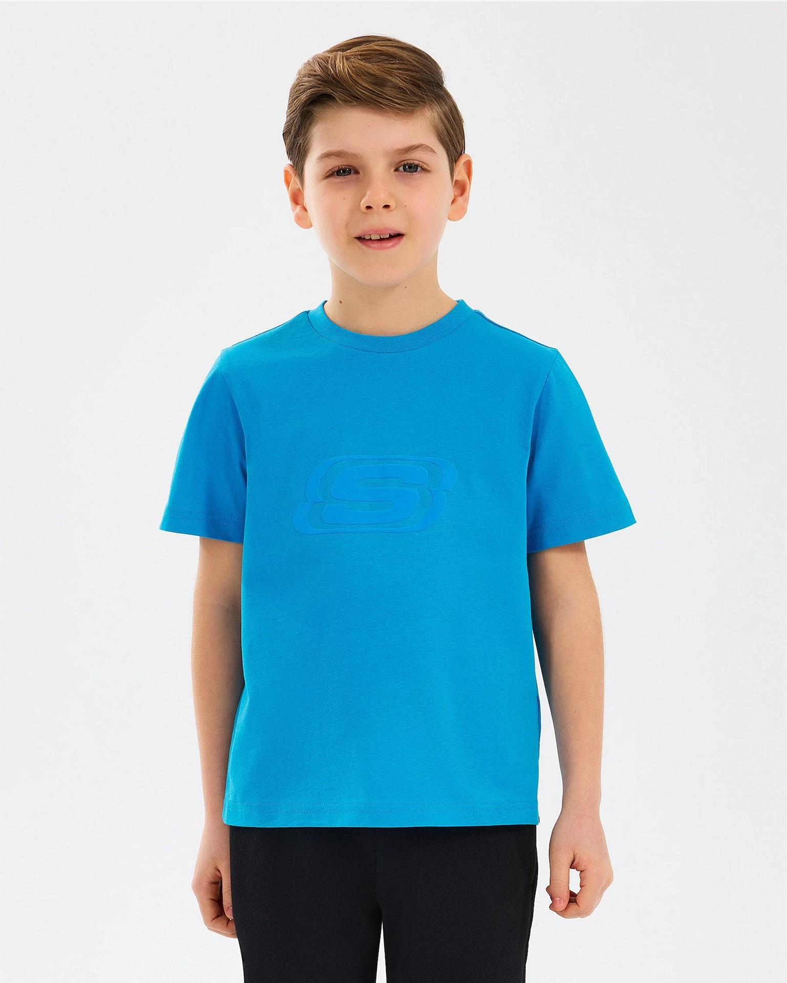 Skechers B Essentials T-Shirt Erkek Çocuk  Bisiklet Yaka Tshirt