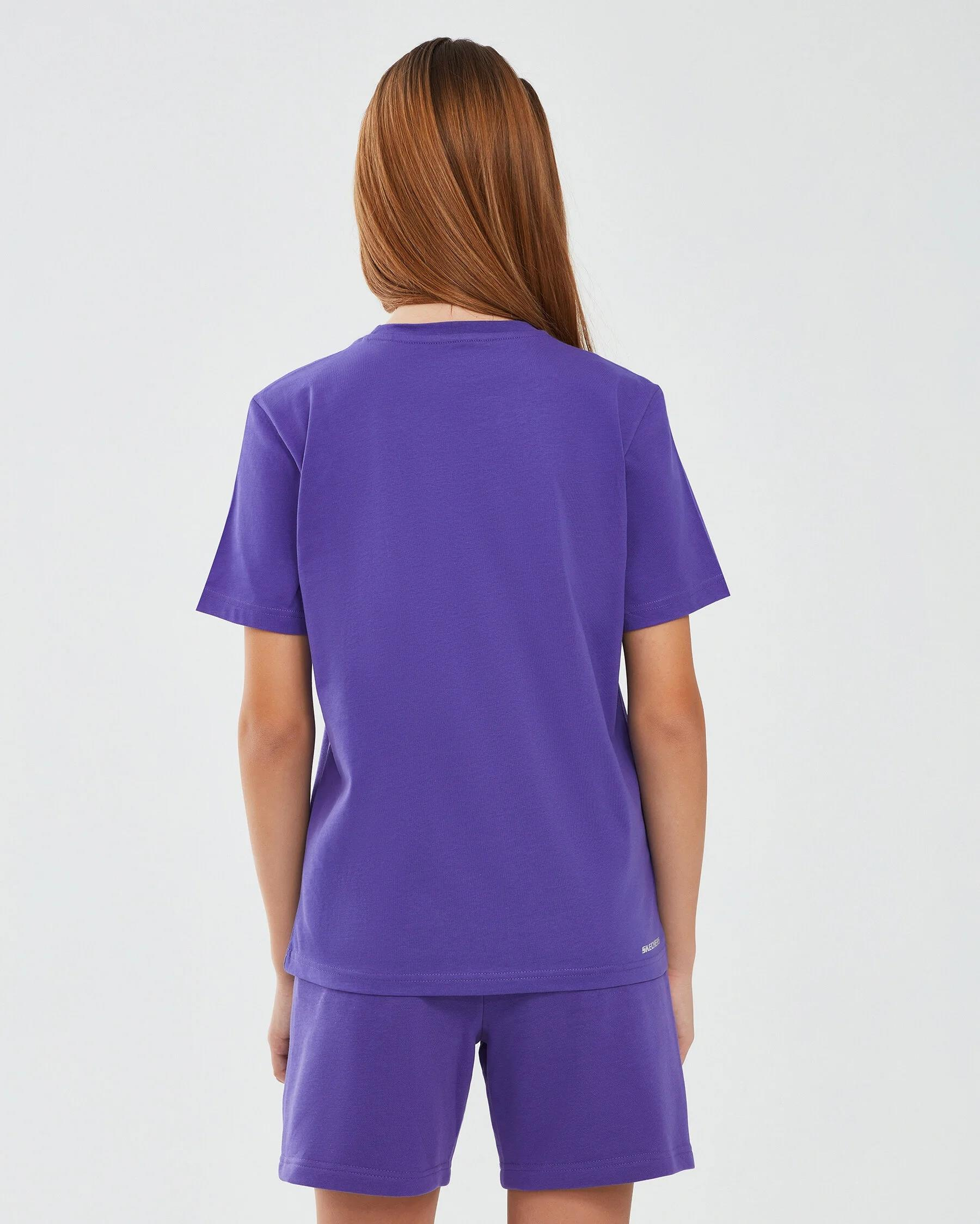 Skechers Essential G Short Sleeve  T-Shirt Kız Çocuk  Bisiklet Yaka Tshirt
