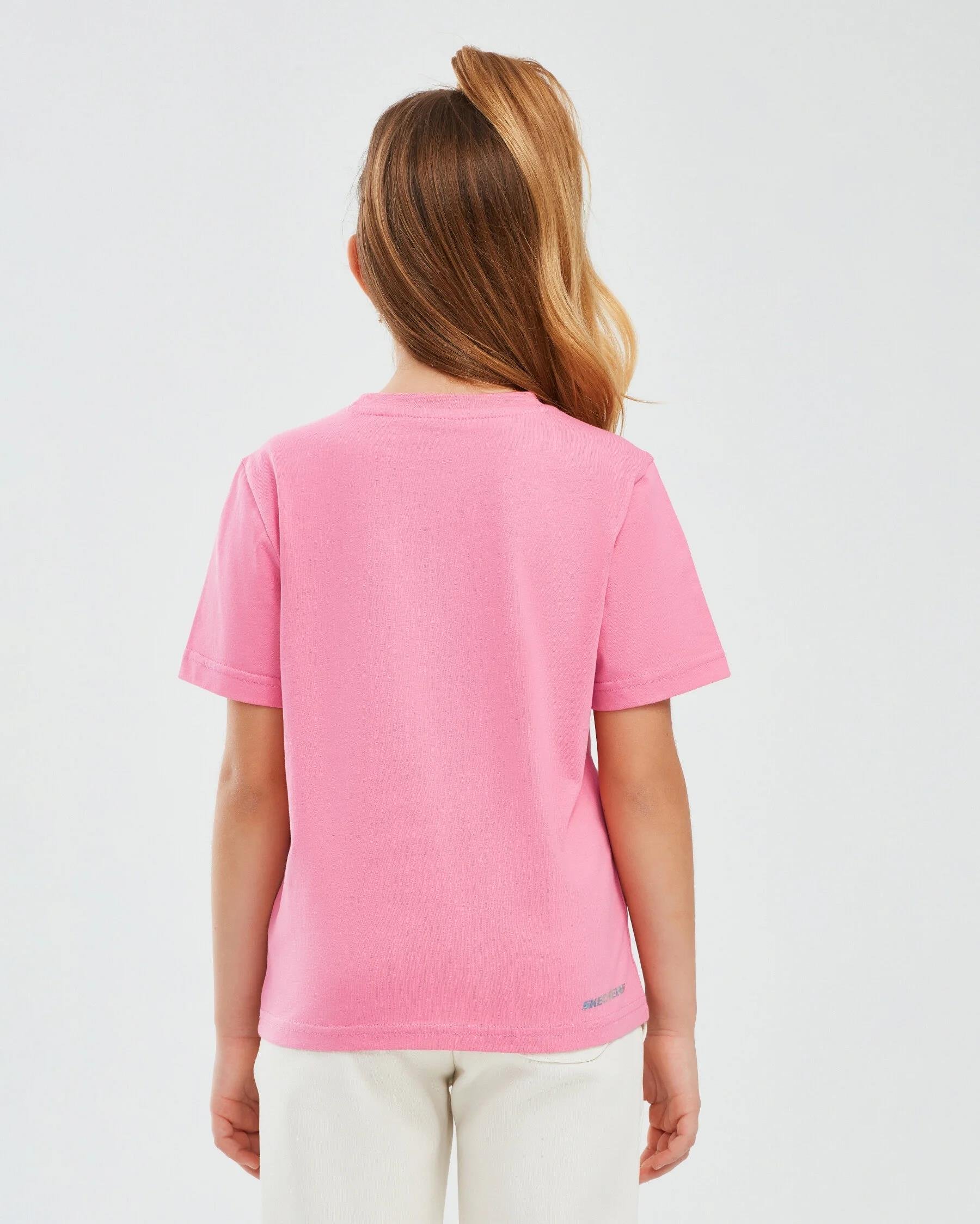 Skechers Essential G Short Sleeve  T-Shirt Kız Çocuk  Bisiklet Yaka Tshirt