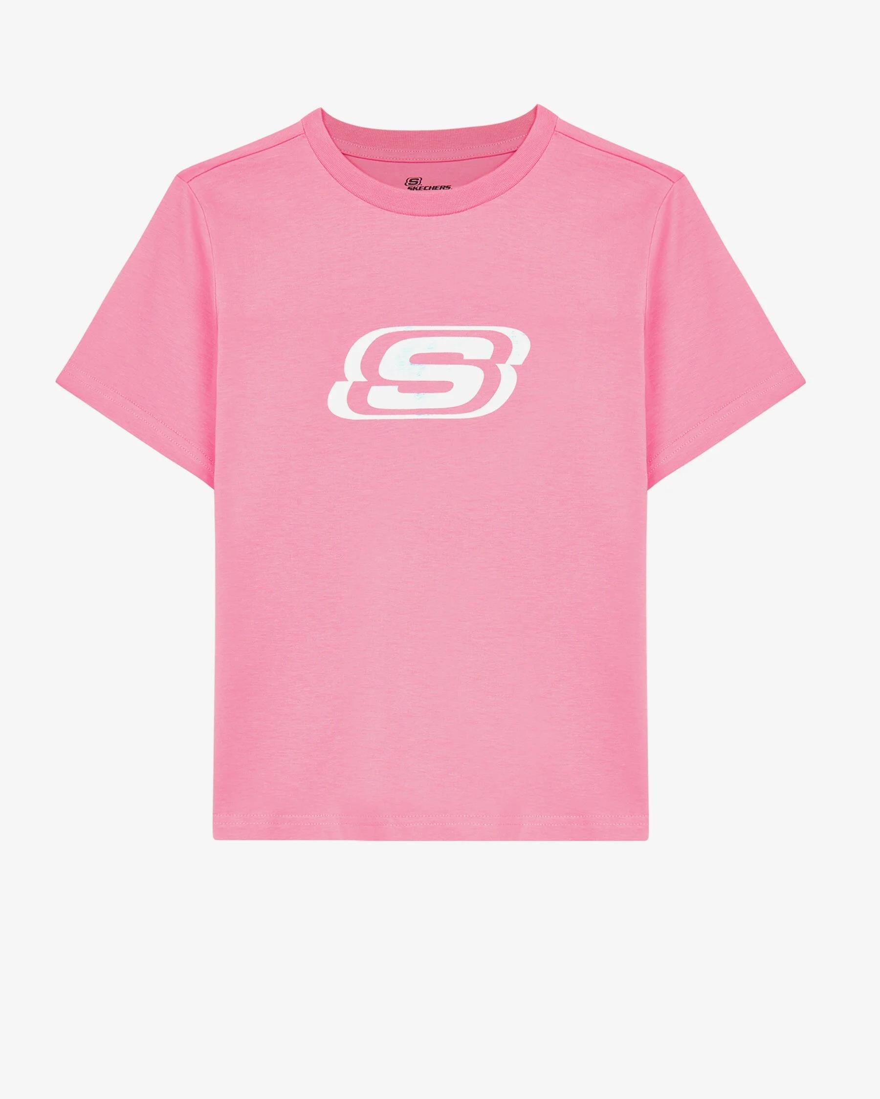 Skechers Essential G Short Sleeve  T-Shirt Kız Çocuk  Bisiklet Yaka Tshirt