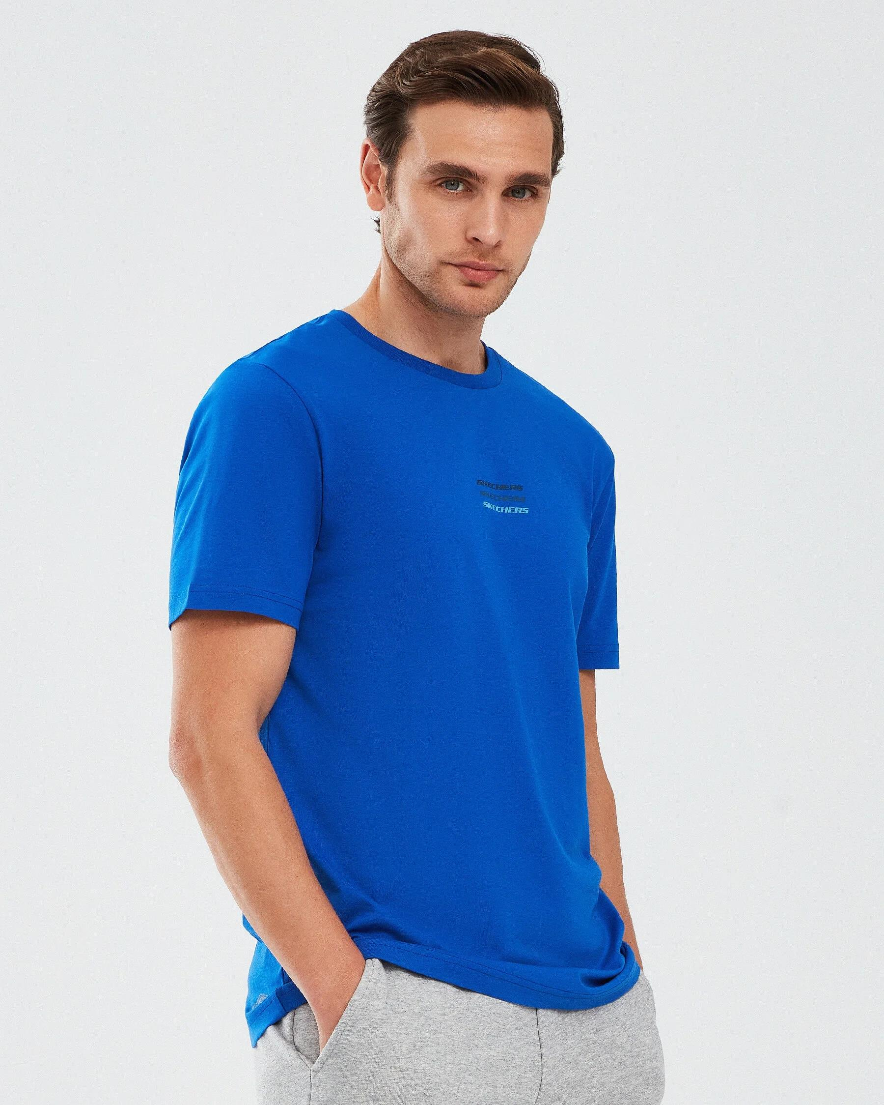 Skechers Essential M Short Sleeve  T-Shirt Erkek  Bisiklet Yaka Tshirt