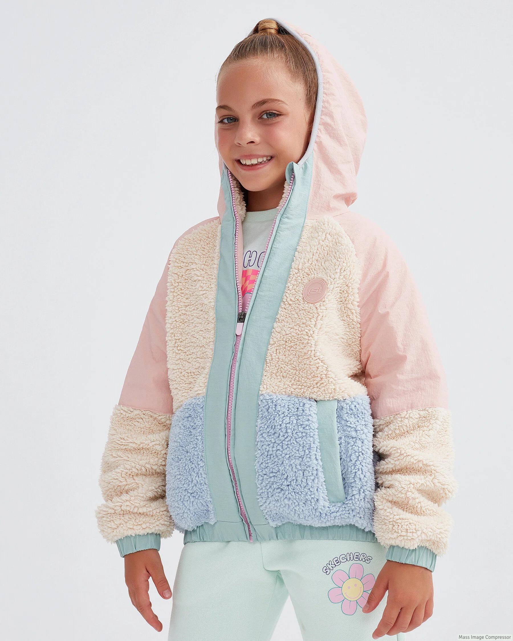 Skechers G Outdoor Fleece Full Zip Sherpa Kız Çocuk  Mont