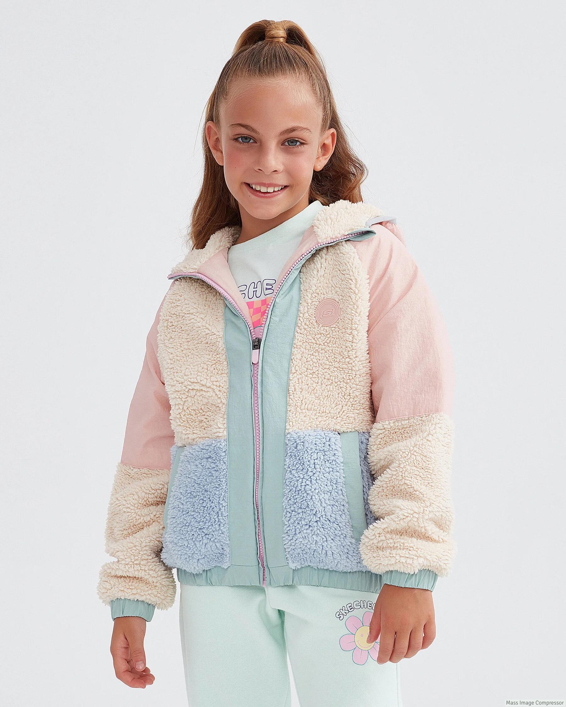 Skechers G Outdoor Fleece Full Zip Sherpa Kız Çocuk  Mont