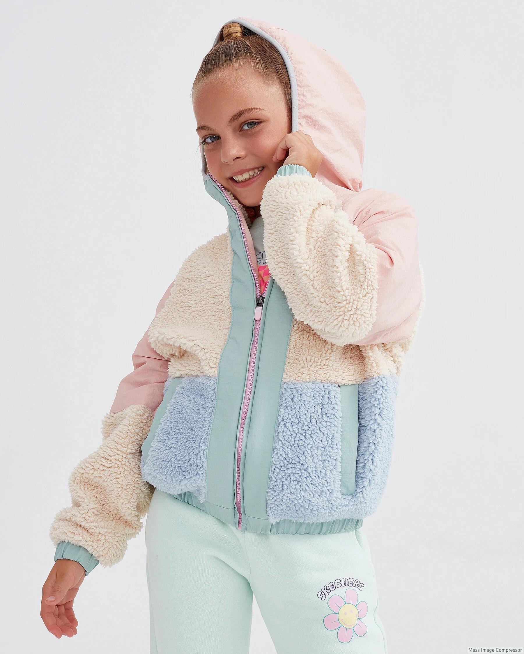 Skechers G Outdoor Fleece Full Zip Sherpa Kız Çocuk  Mont