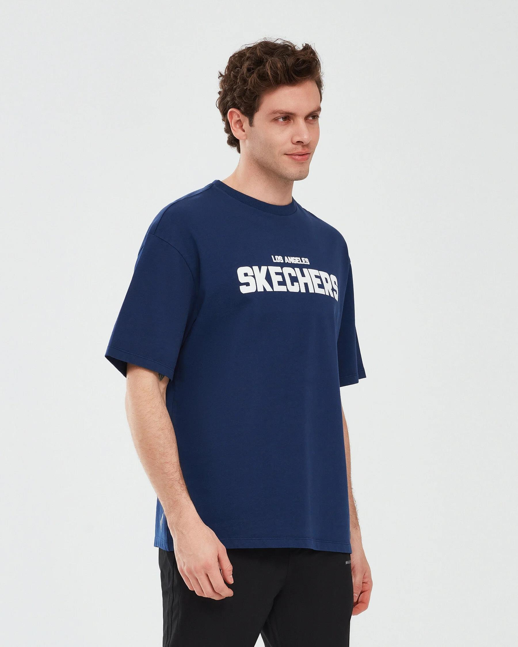 Skechers Graphic T-Shirt M Short Sleeve Erkek  Bisiklet Yaka Tshirt