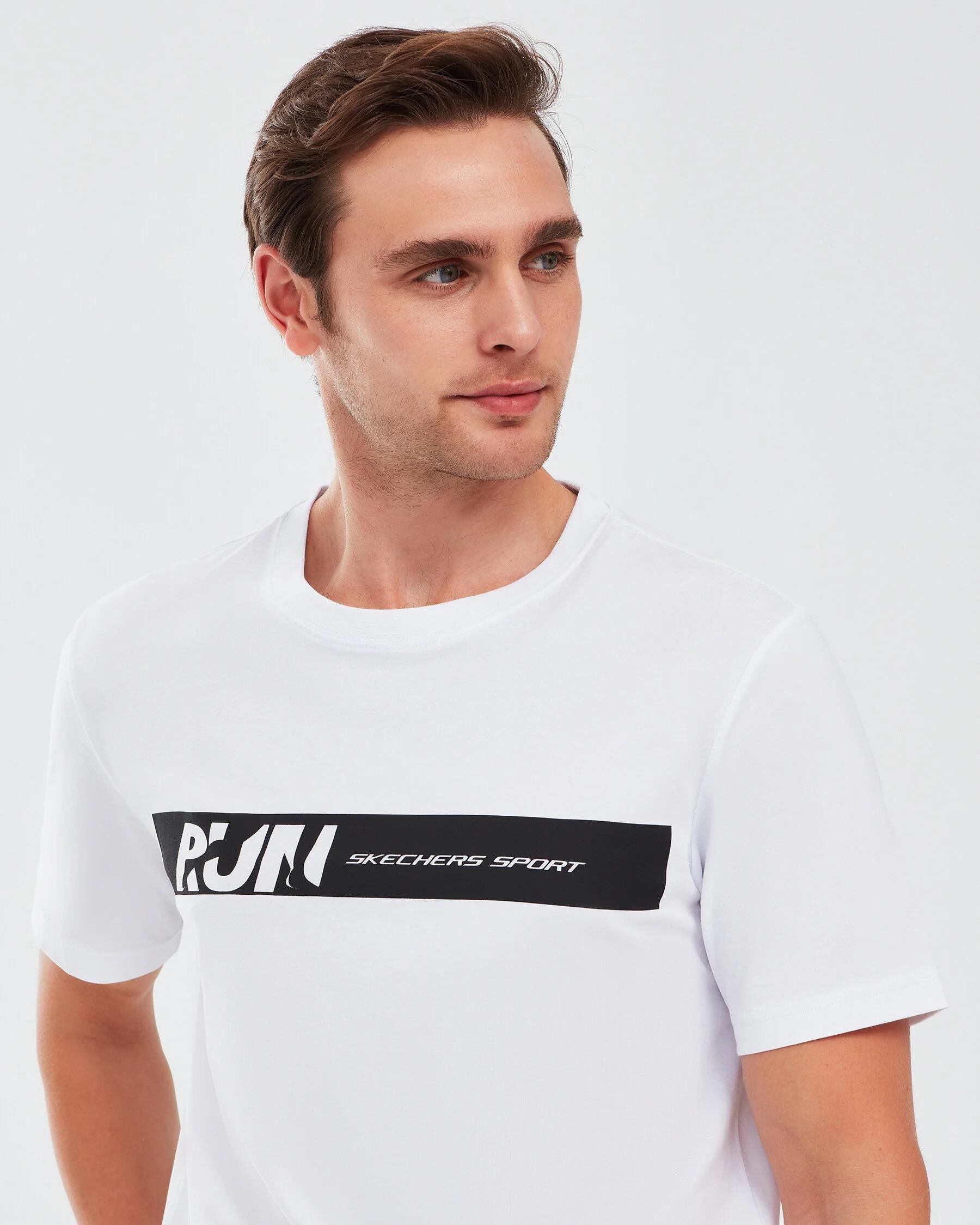 Skechers Graphic T-Shirt M Short Sleeve Erkek  Bisiklet Yaka Tshirt