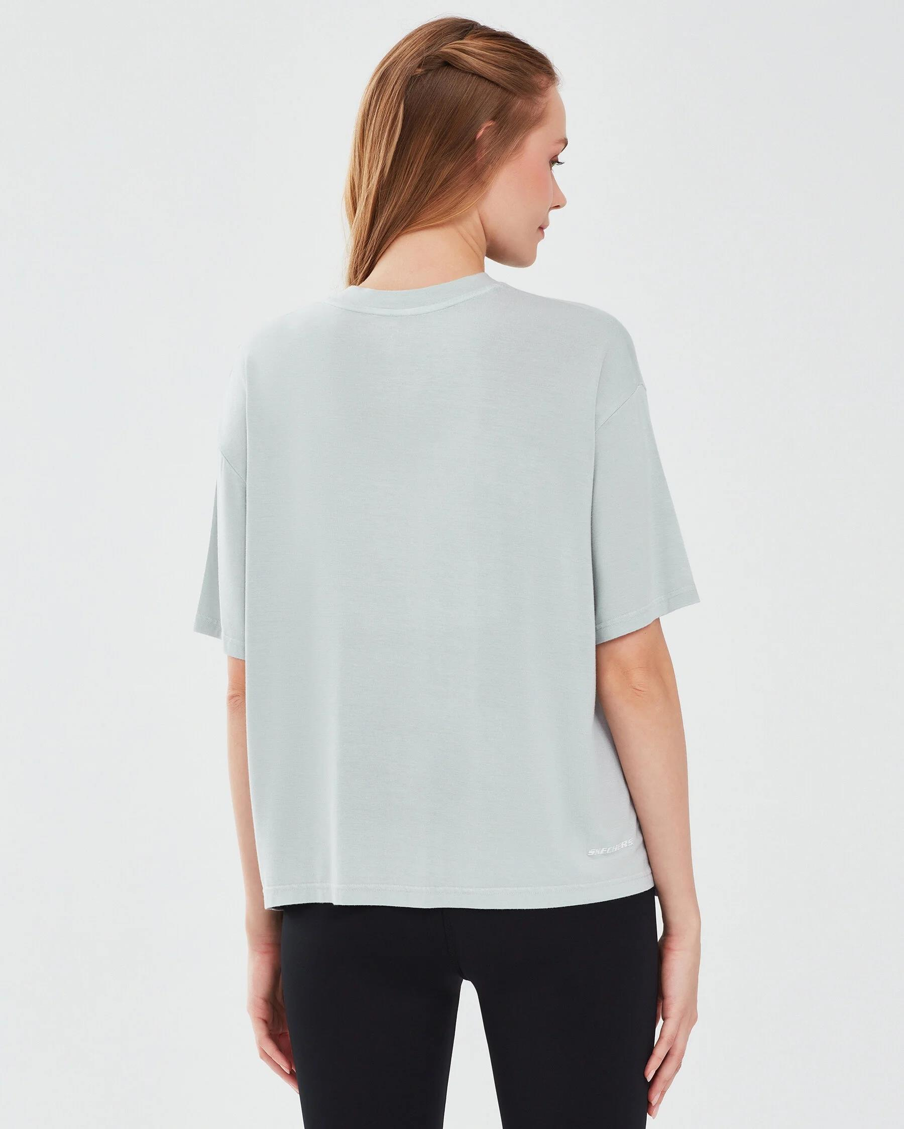 Skechers Graphic T-Shirt W Short Sleeve Kadın  Bisiklet Yaka Tshirt