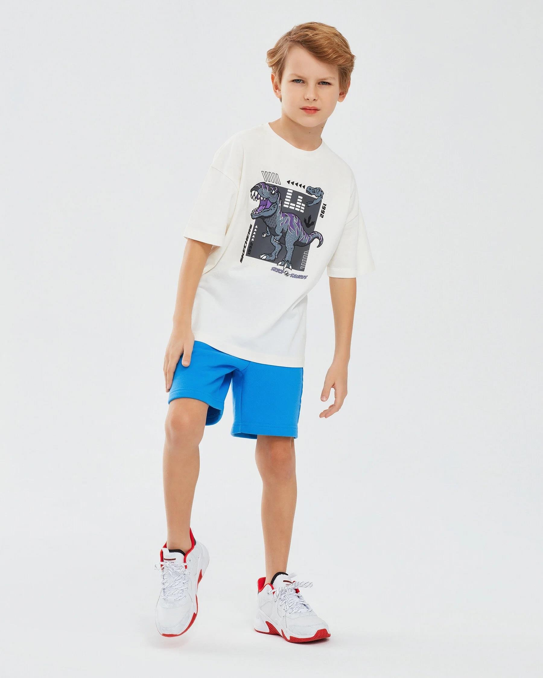 Skechers Graphic Tee B Short Sleeve Erkek Çocuk  Bisiklet Yaka Tshirt