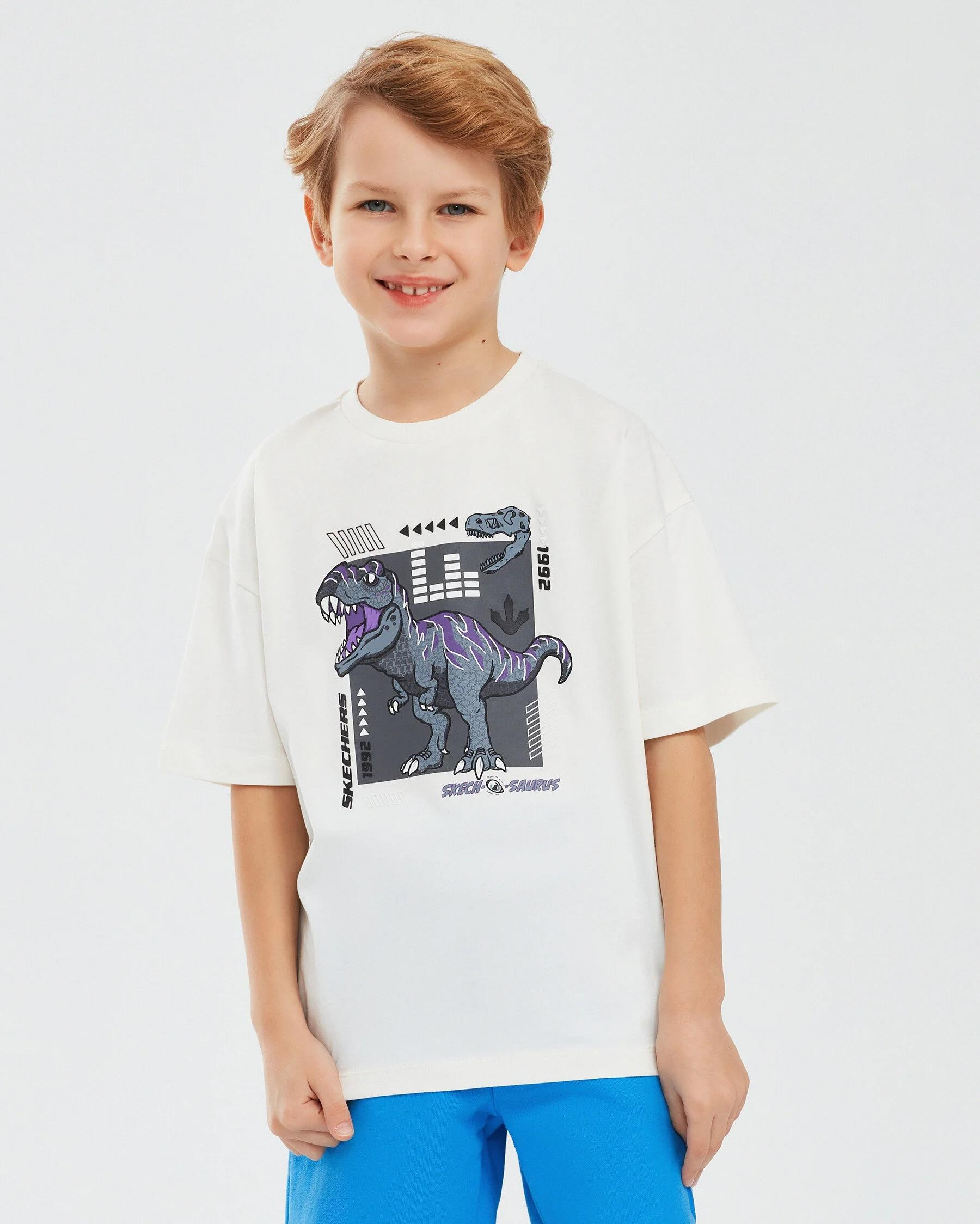 Skechers Graphic Tee B Short Sleeve Erkek Çocuk  Bisiklet Yaka Tshirt