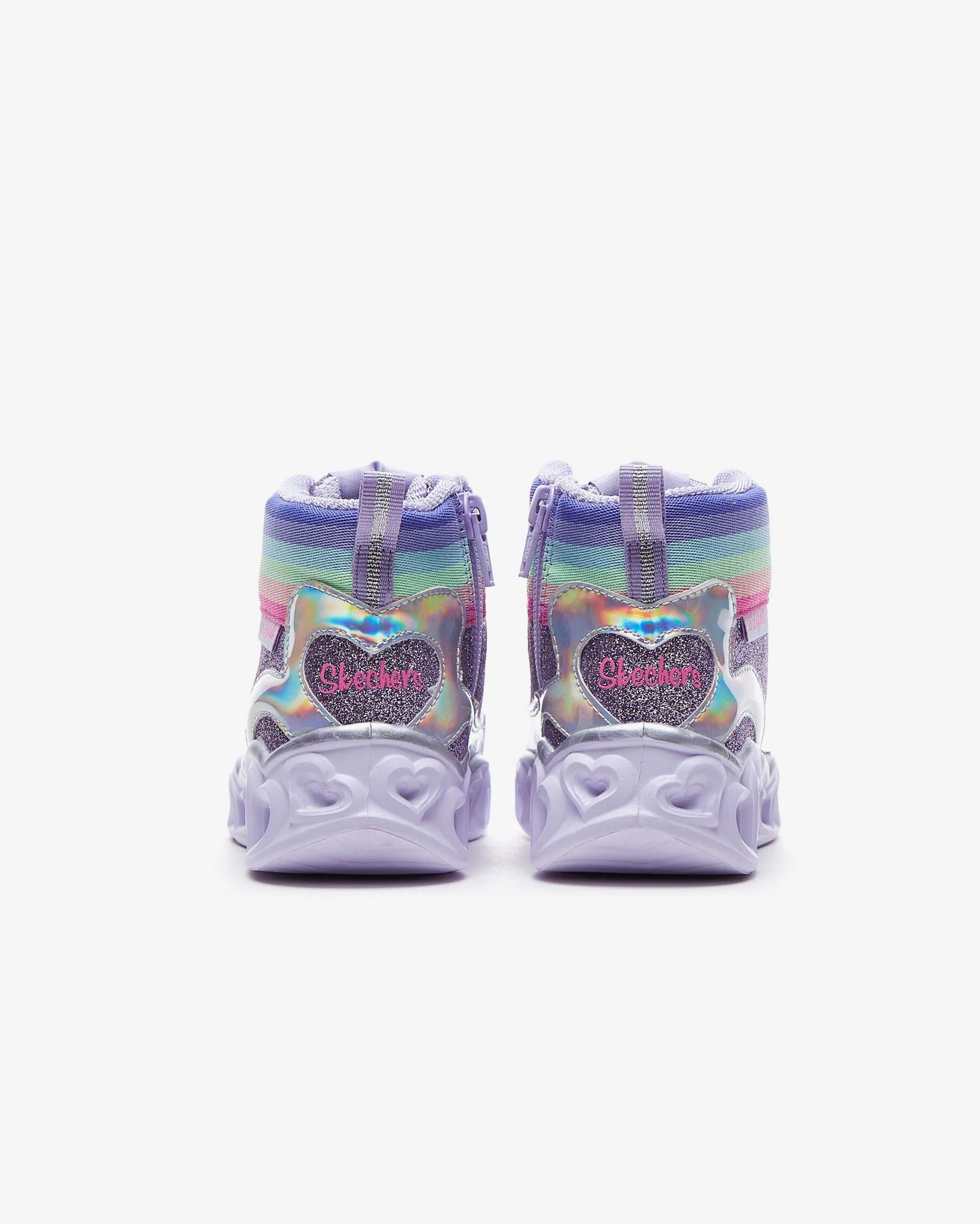 Skechers Heart Lights-Rainbow Diva Kız Çocuk Mor Spor Ayakkabı