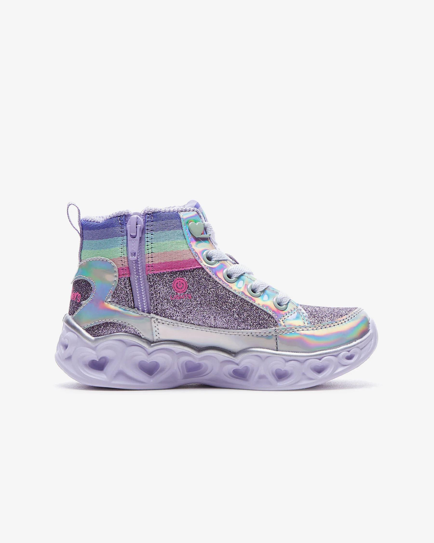 Skechers Heart Lights-Rainbow Diva Kız Çocuk Mor Spor Ayakkabı