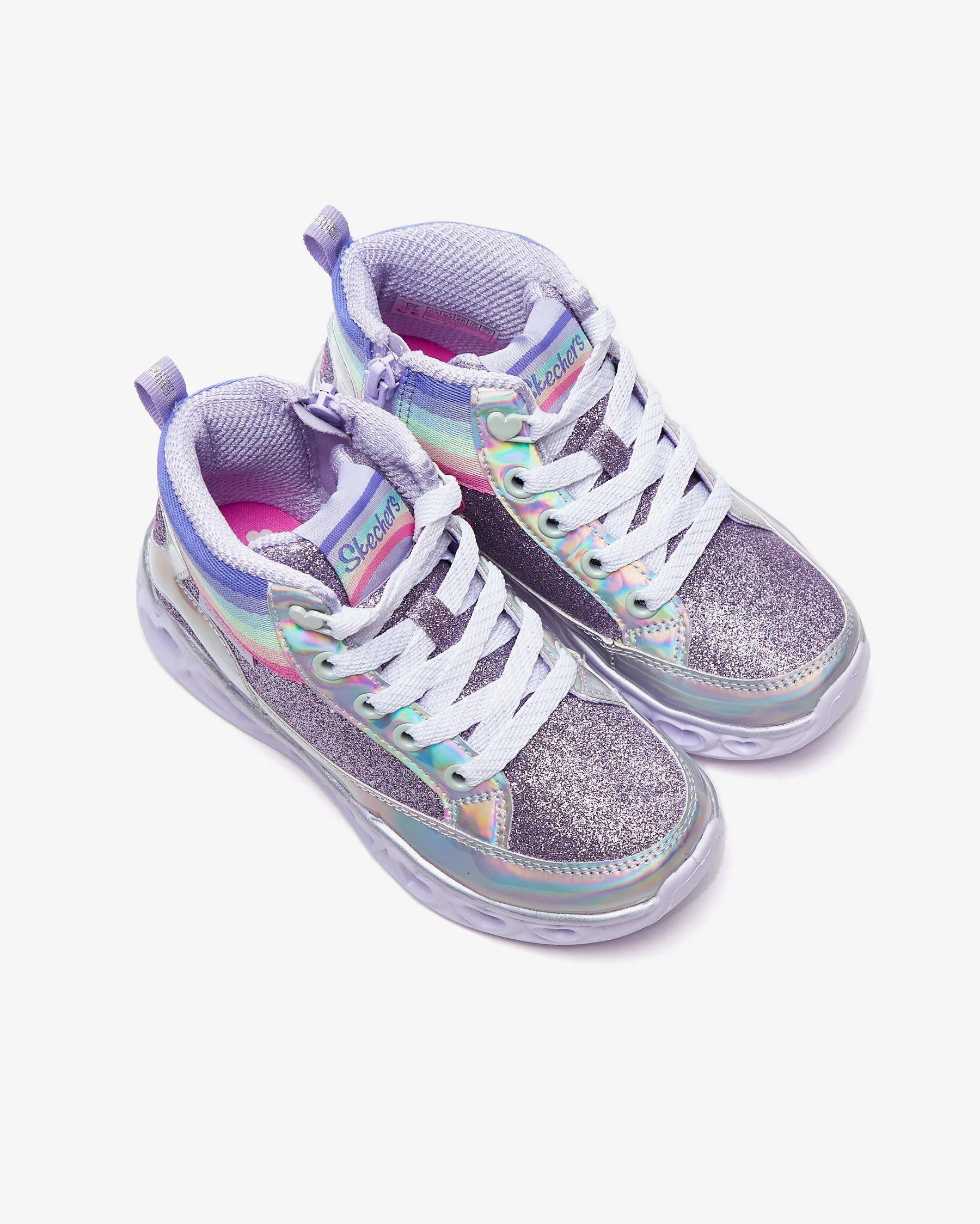 Skechers Heart Lights-Rainbow Diva Kız Çocuk Mor Spor Ayakkabı